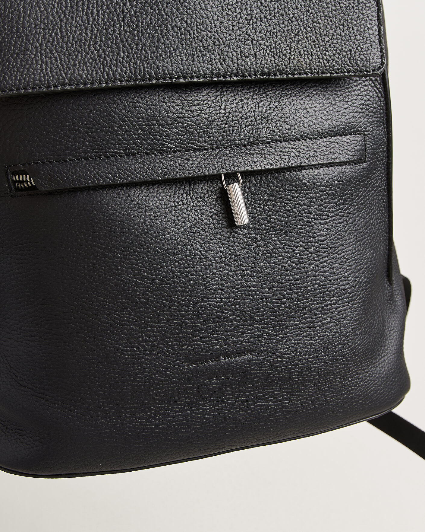 Men | Bags | Tiger of Sweden | Vuntir Grained Leather Backpack Black