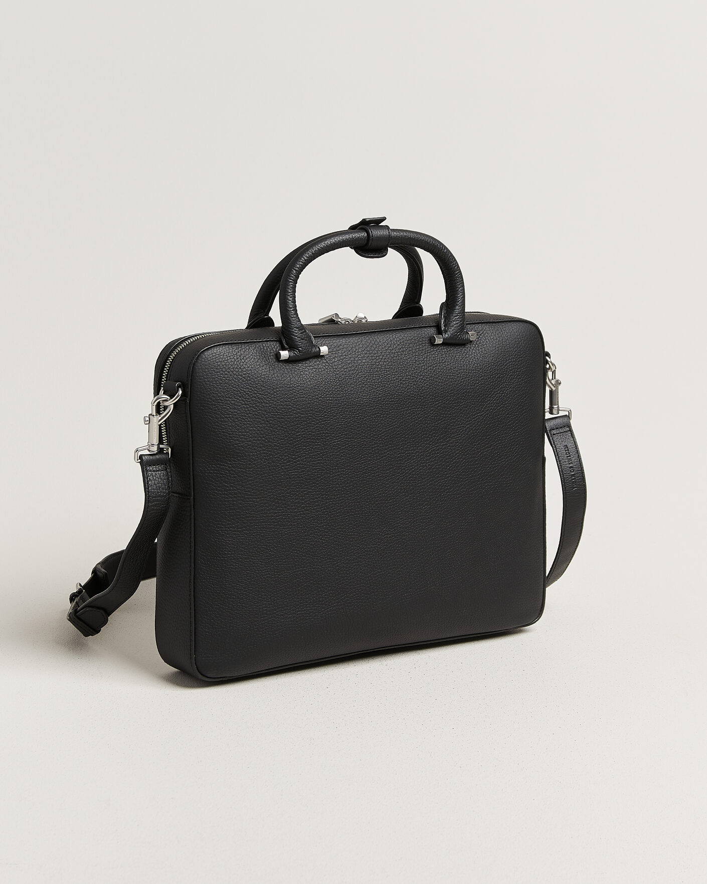 Men | Bags | Tiger of Sweden | Valise Grained Leather Briefcase Black