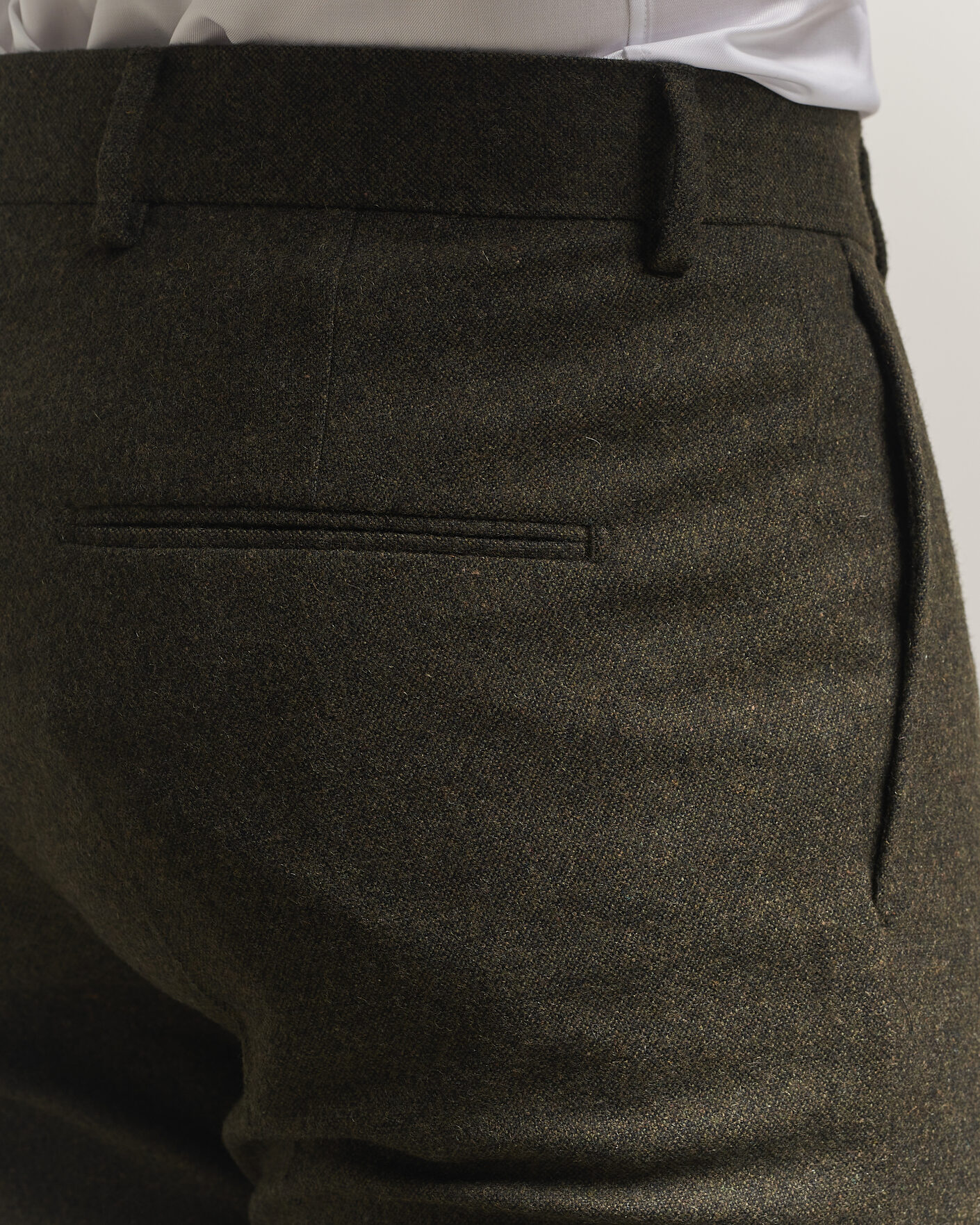 Men | Trousers | Tiger of Sweden | Tenuta Wool Flannel Suit Trousers Muted Canopy
