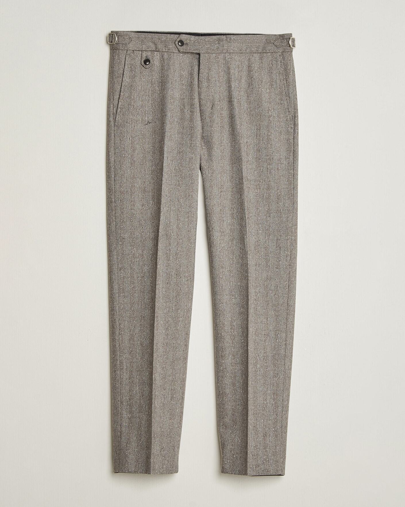Men | Trousers | Tiger of Sweden | Tense Wool Donegal Suit Trousers Dark Stone