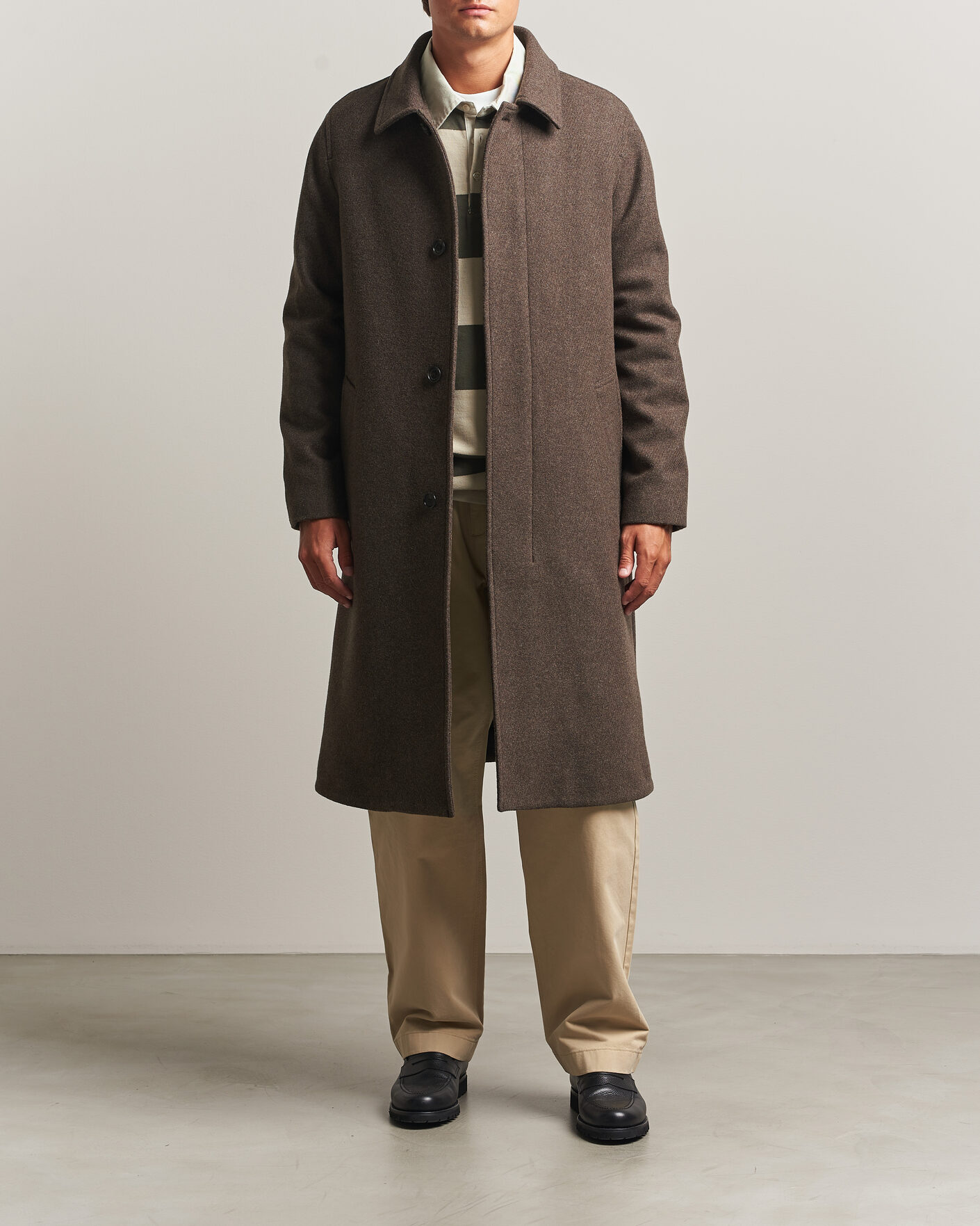 Men | Coats & Jackets | Tiger of Sweden | Carlton Wool Coat Dusty Brown