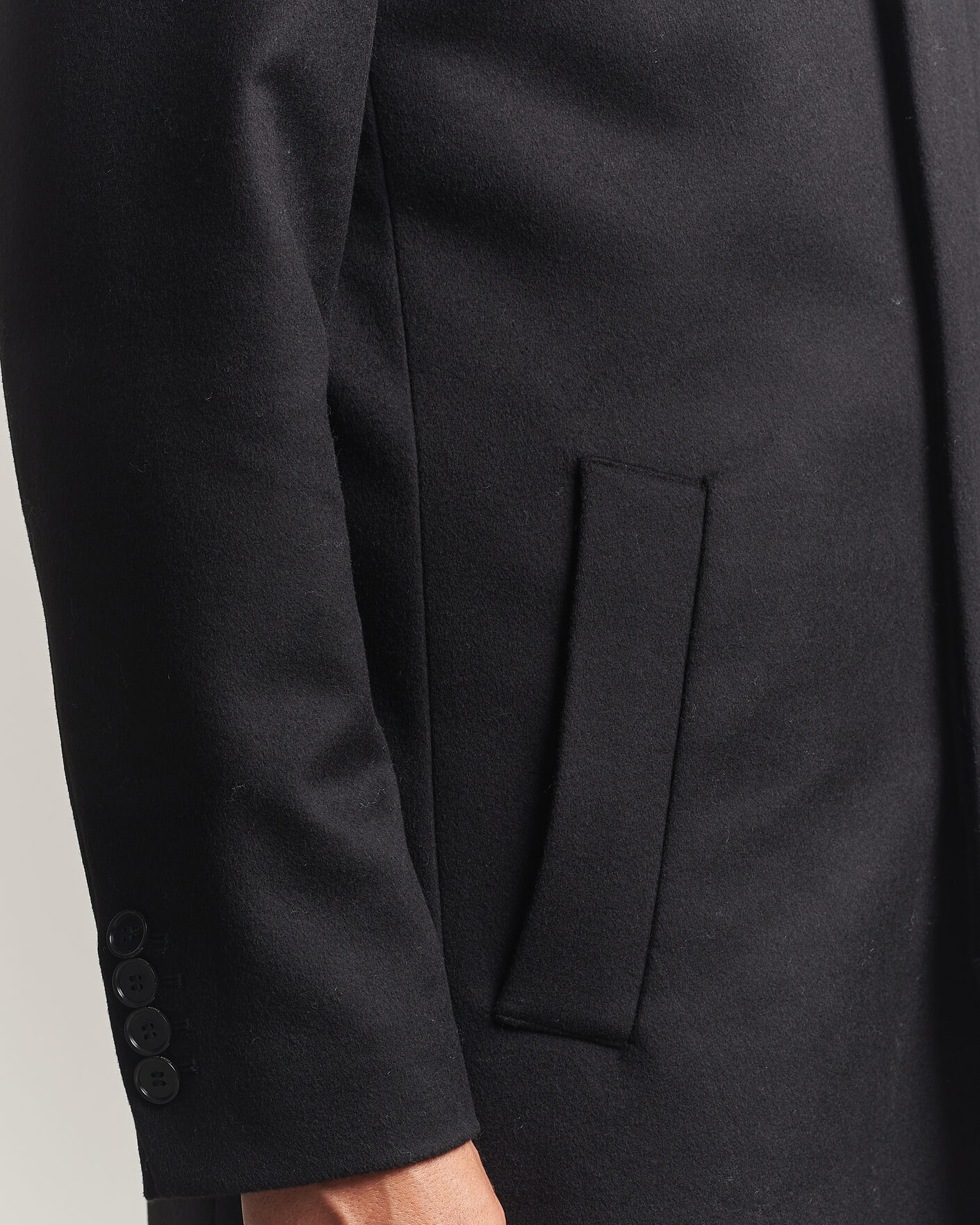 Men | Coats & Jackets | Tiger of Sweden | Aleric Wool/Cashmere Hooded Coat Black