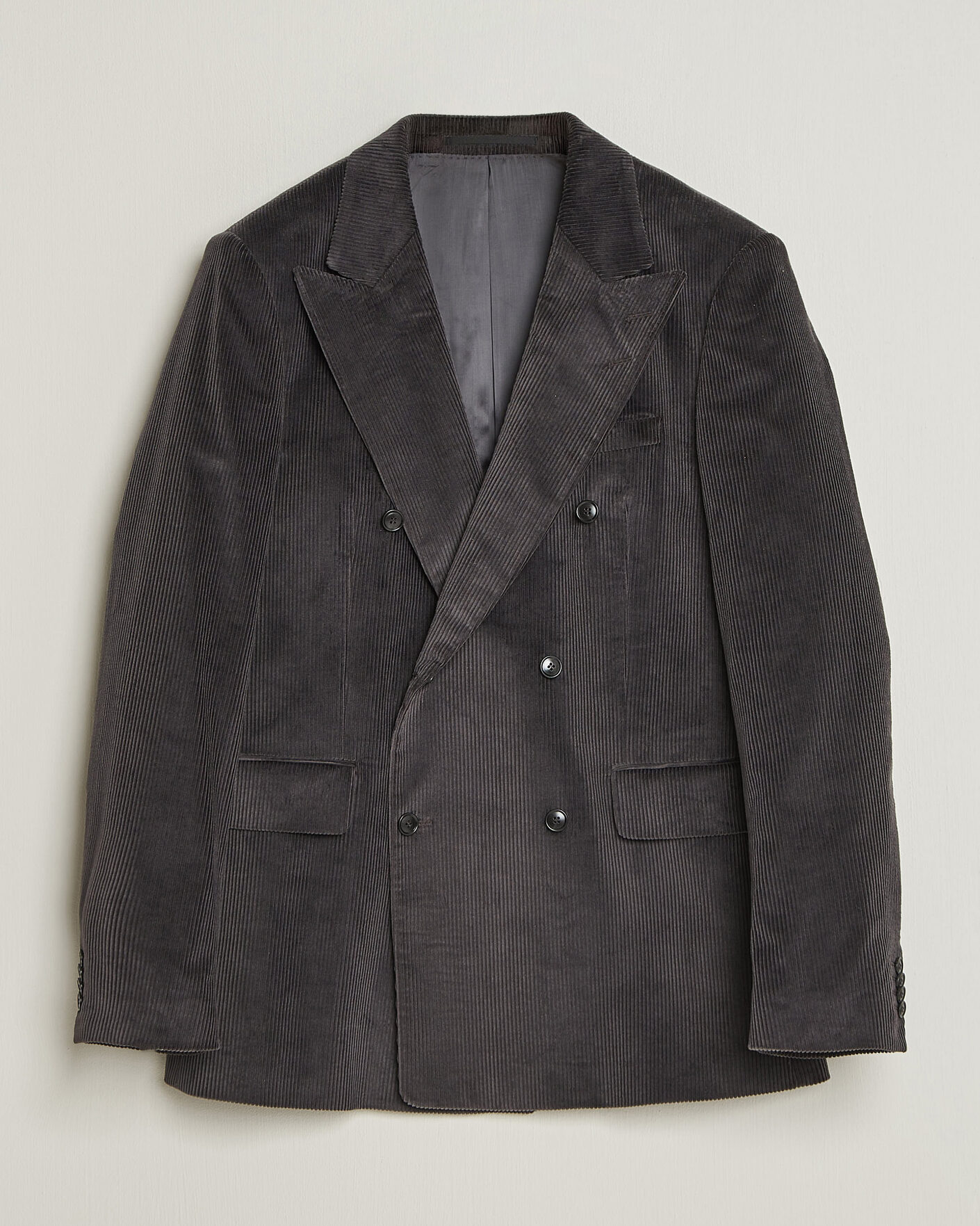 Men | Blazers | Tiger of Sweden | 1903 Corduroy Double Breasted Blazer Phantom