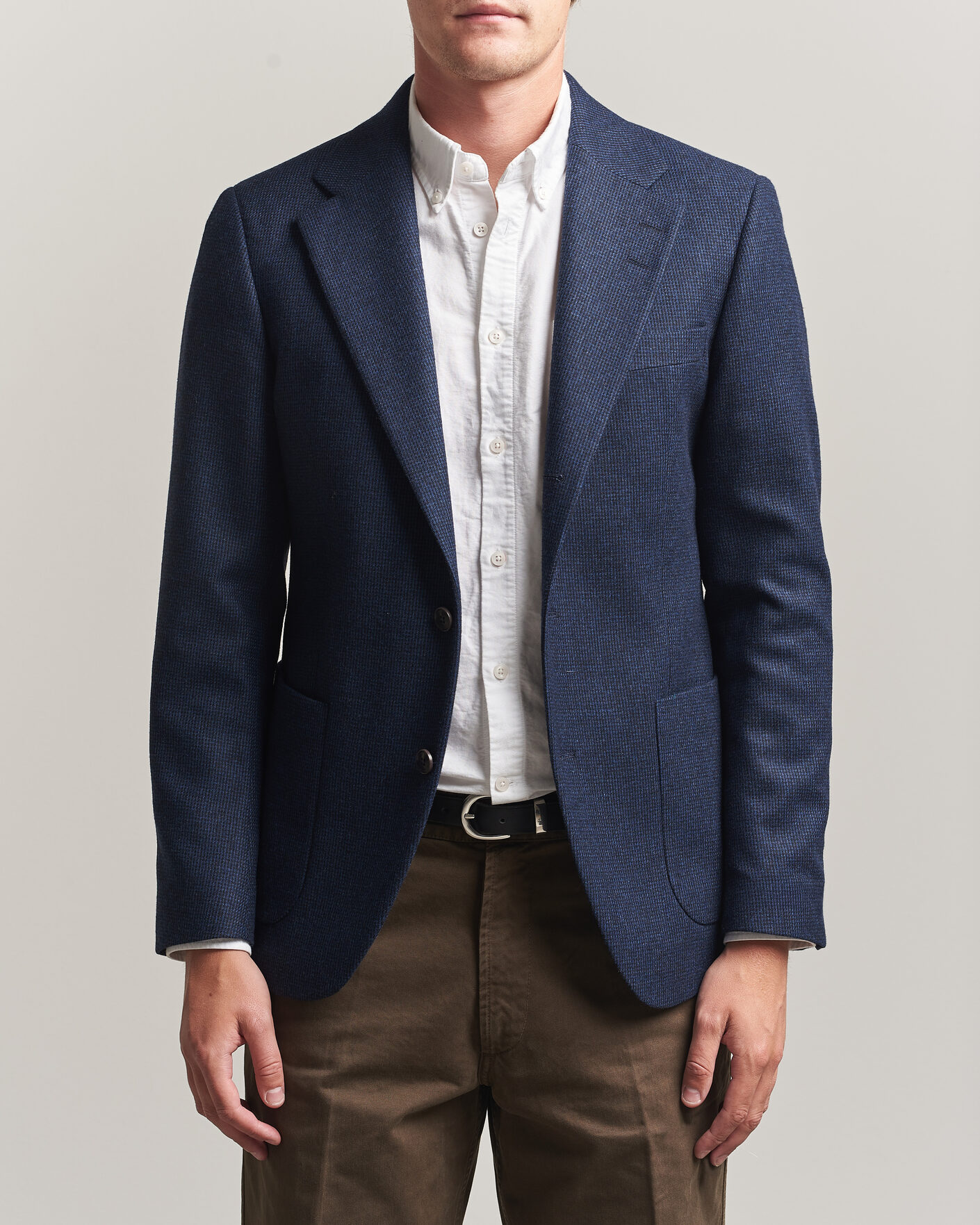 Men | Blazers | Tiger of Sweden | Easer Wool Pepita Blazer Sea