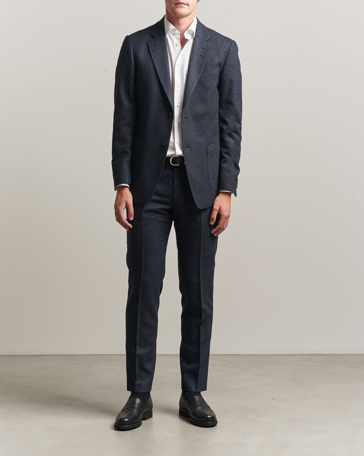 Men | Blazers | Tiger of Sweden | Justin Wool Flannel Suit Blazer Midnight Blue