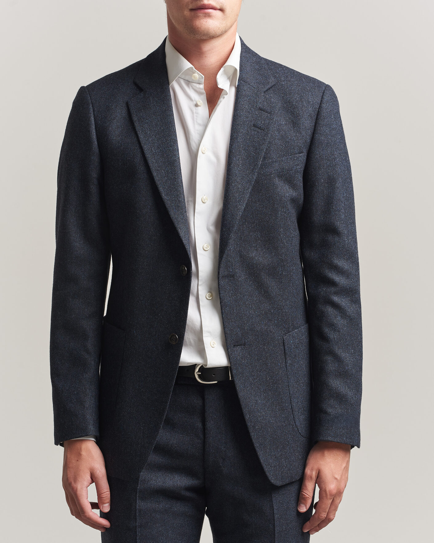 Men | Blazers | Tiger of Sweden | Justin Wool Flannel Suit Blazer Midnight Blue