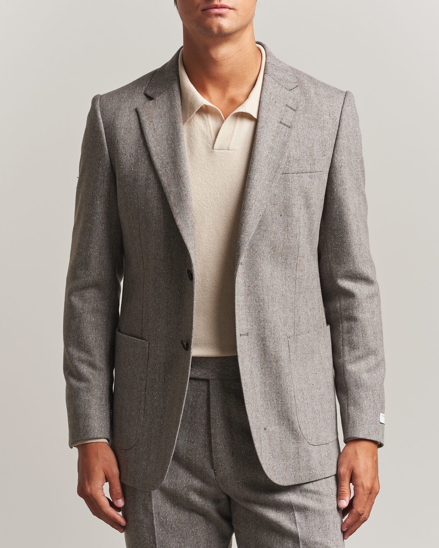 Men | Blazers | Tiger of Sweden | Justin Wool Donegal Suit Blazer Dark Stone