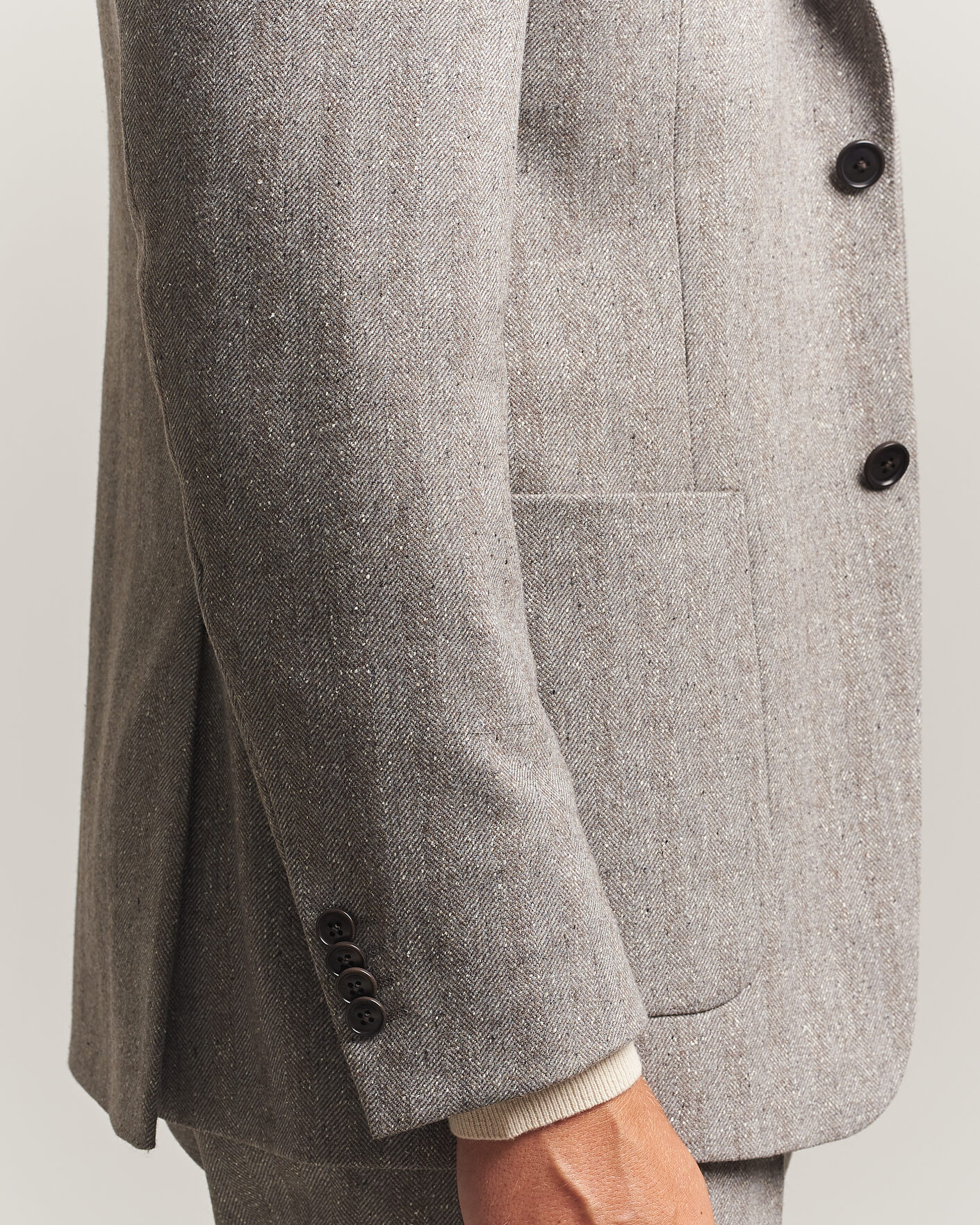 Men | Blazers | Tiger of Sweden | Justin Wool Donegal Suit Blazer Dark Stone