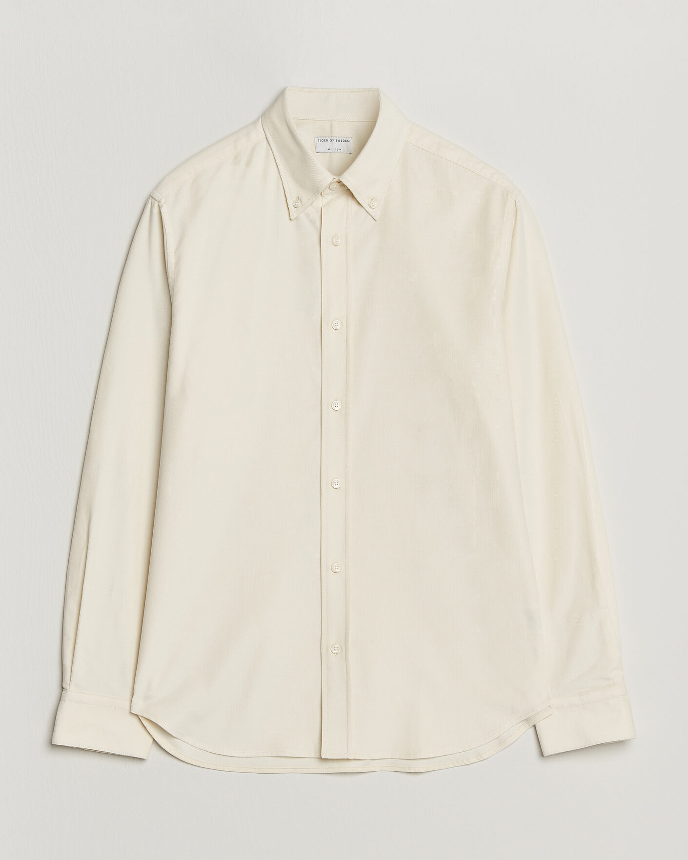 Men | Shirts | Tiger of Sweden | Bjorn Corduroy Shirt Cream White