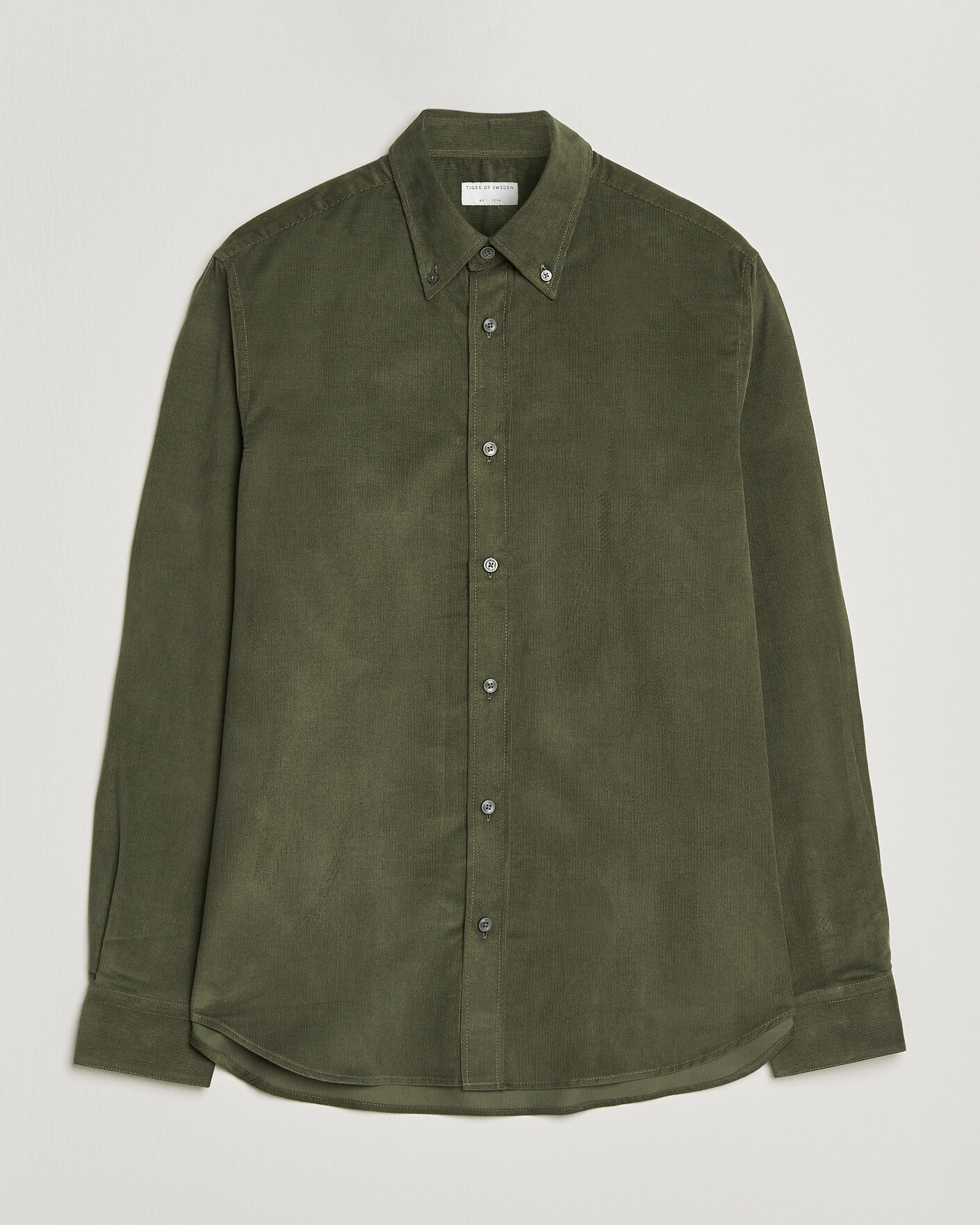 Men | Shirts | Tiger of Sweden | Bjorn Corduroy Shirt City Green