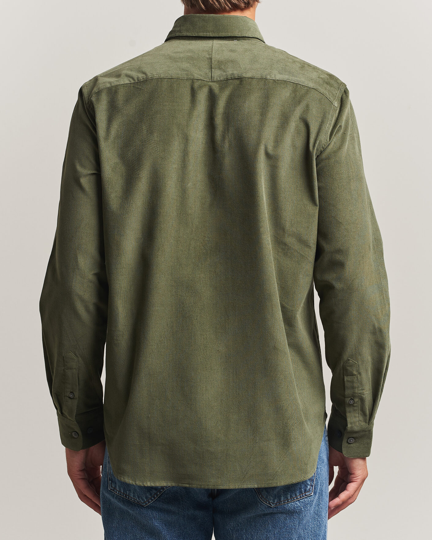 Men | Shirts | Tiger of Sweden | Bjorn Corduroy Shirt City Green