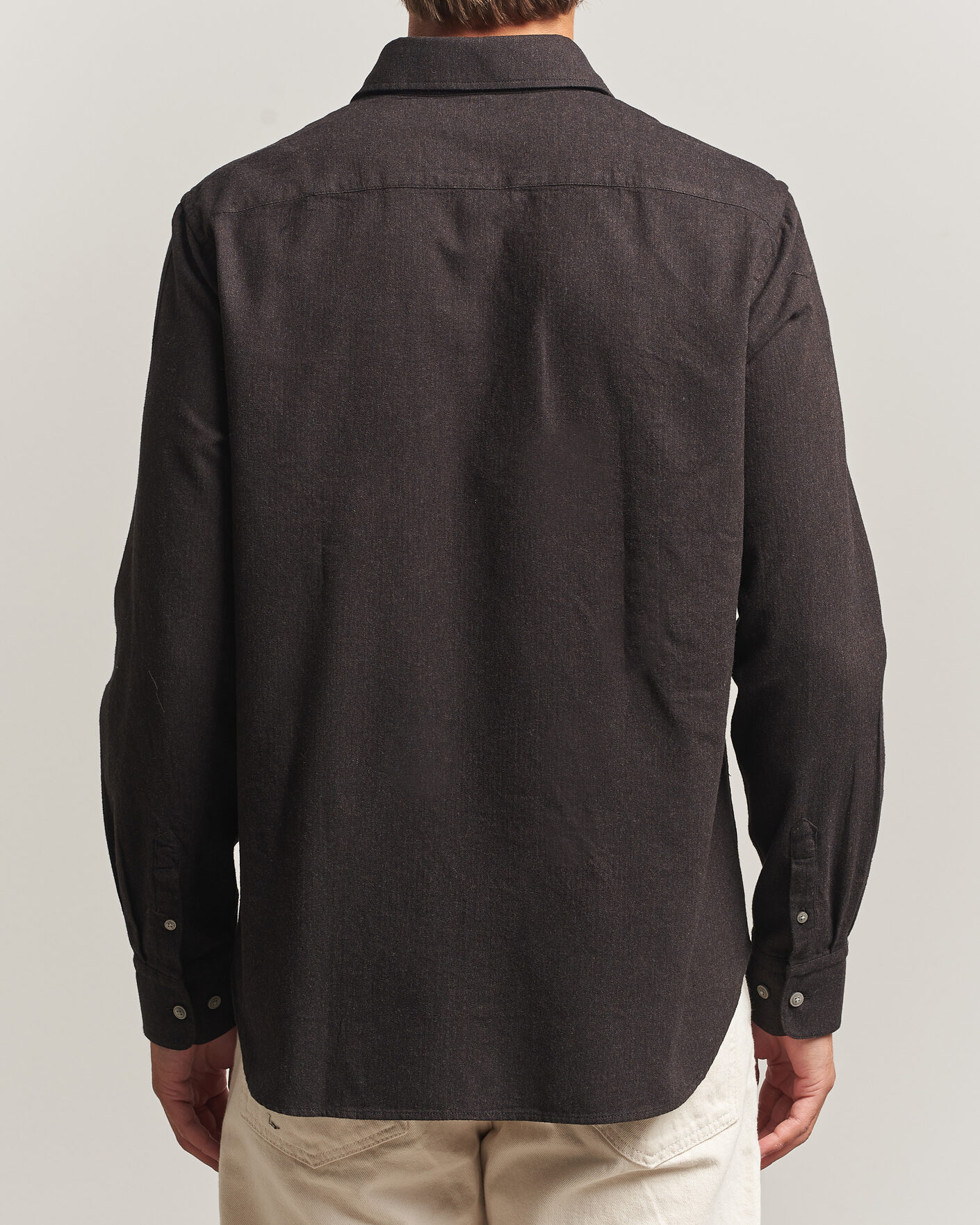 Men | Shirts | Tiger of Sweden | Bjorn Brushed Cotton Shirt Espresso