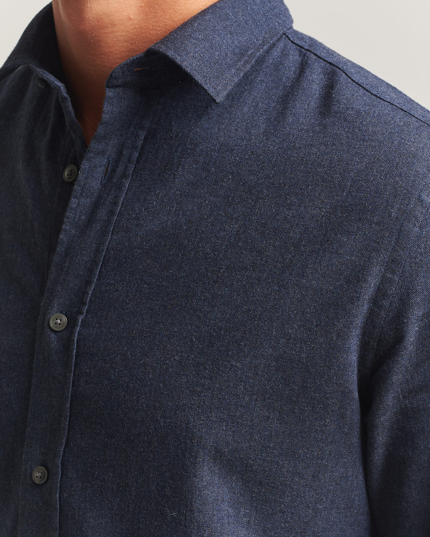 Men | Shirts | Tiger of Sweden | Bjorn Brushed Cotton Shirt Steel Blue