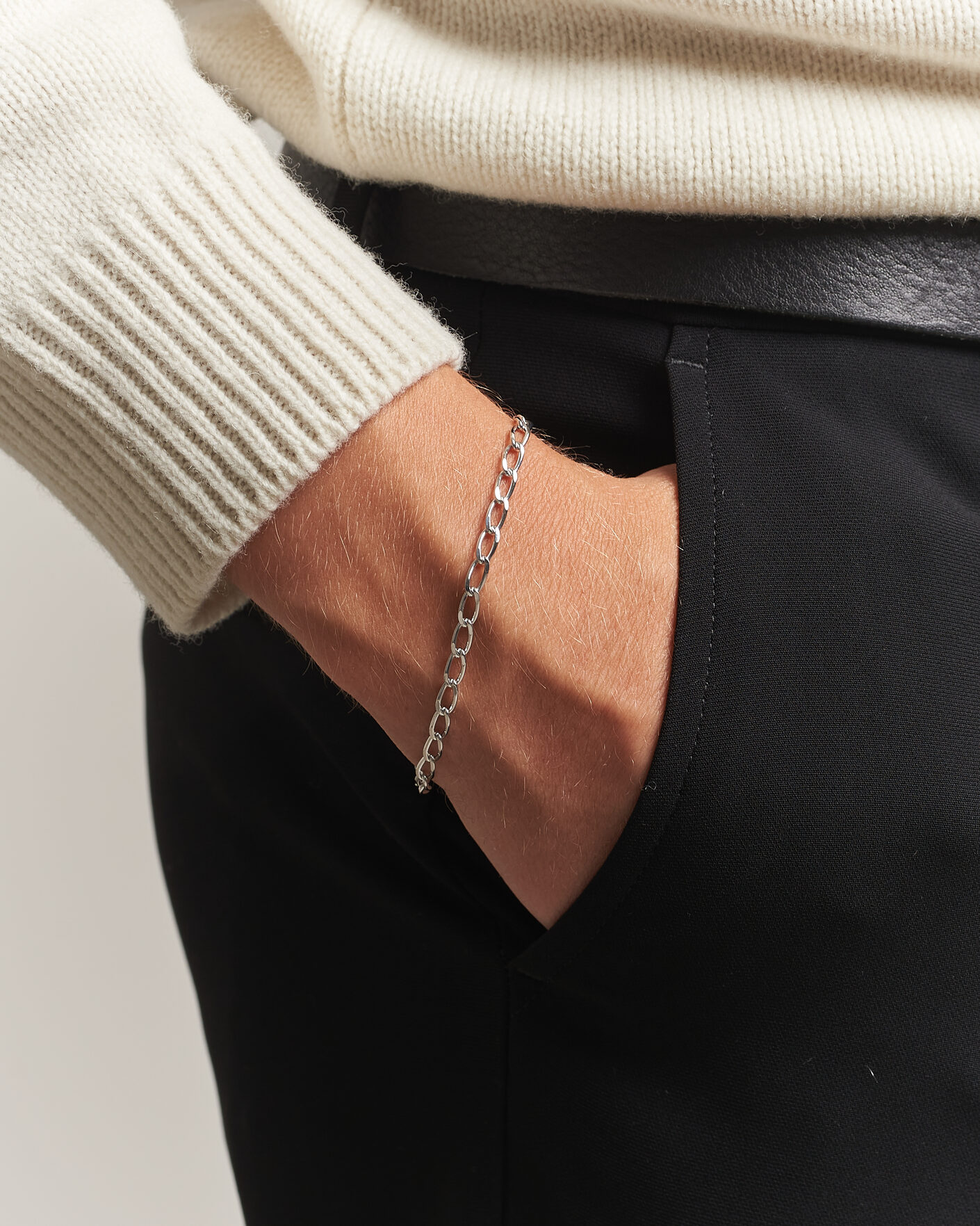 Men | Jewellery | Tom Wood | Arlo Medium Bracelet Silver