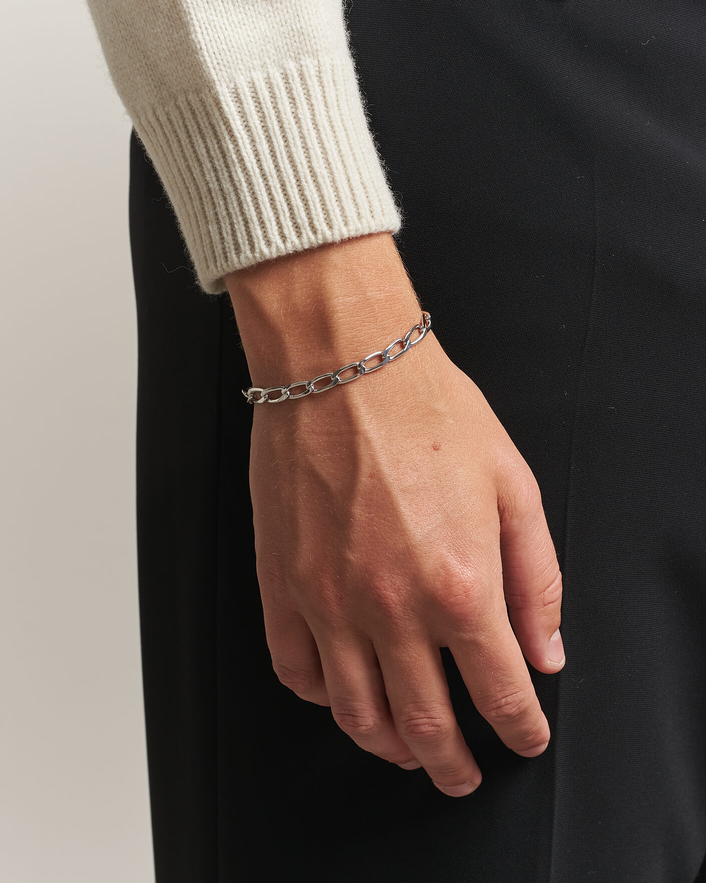 Men | Jewellery | Tom Wood | Arlo Large Bracelet Silver