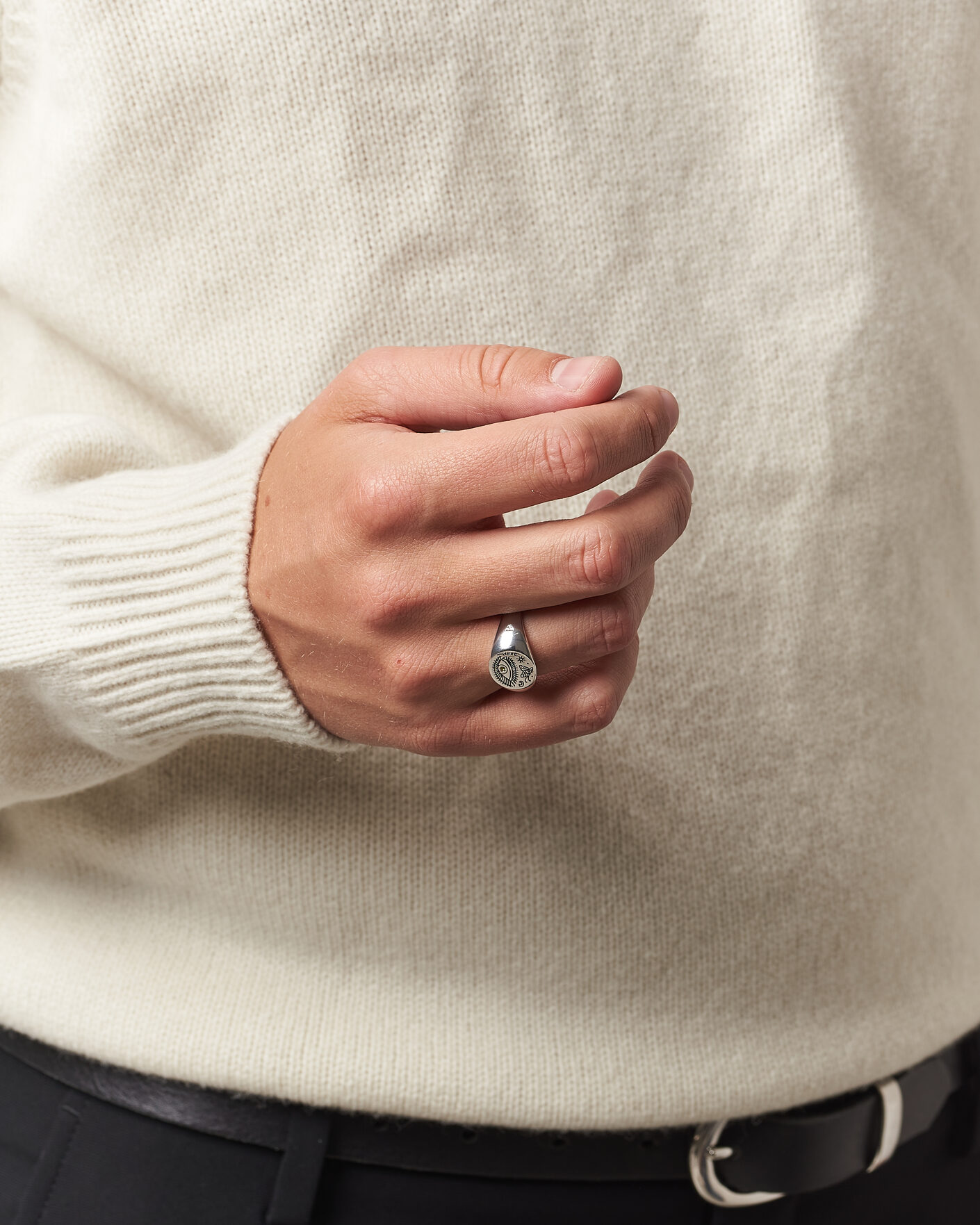Men | Jewellery | Tom Wood | Butterfly Ring Silver
