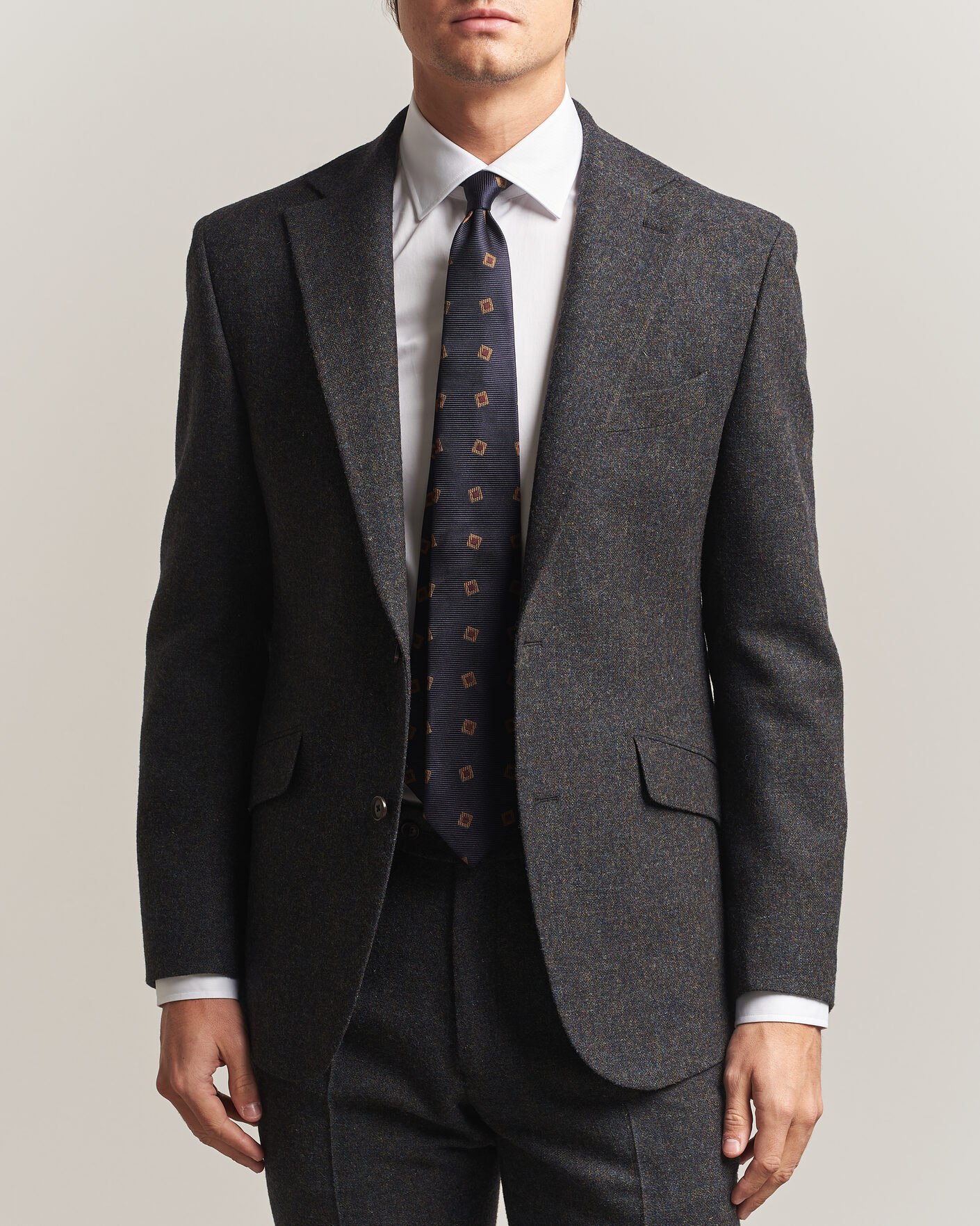 Men | Blazers | Walker Slater | Edward Shetland Wool Donegal Blazer Navy