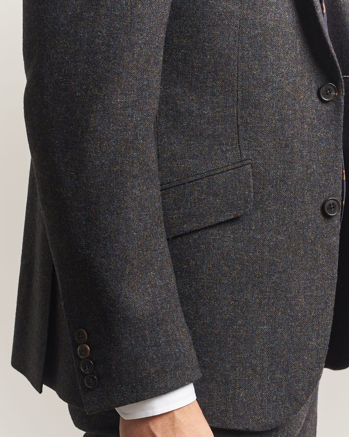 Men | Blazers | Walker Slater | Edward Shetland Wool Donegal Blazer Navy