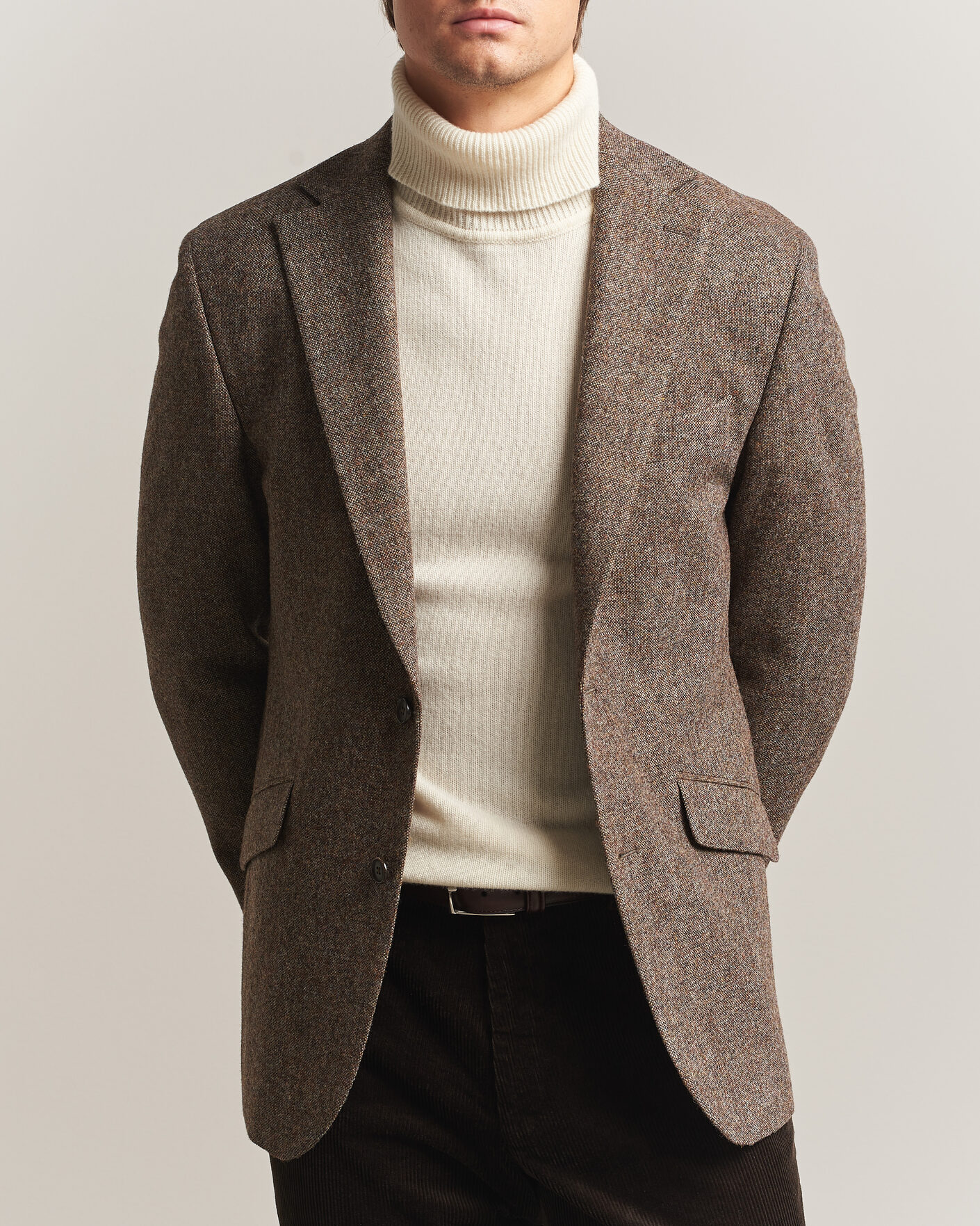 Men | Blazers | Walker Slater | Edward Shetland Wool Donegal Blazer Tobacco