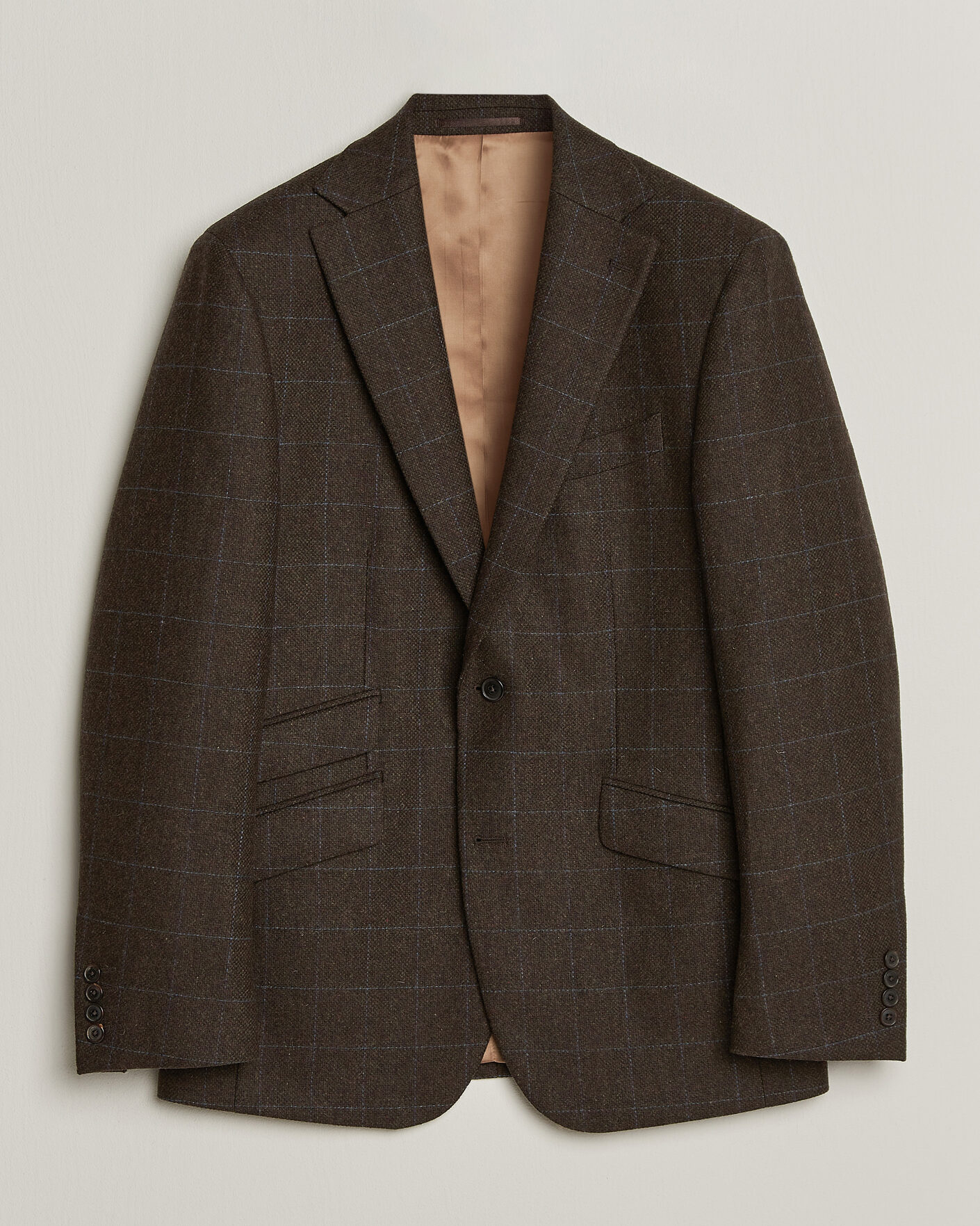 Men | Blazers | Walker Slater | Edward Lambswool Windowpane Blazer Brown