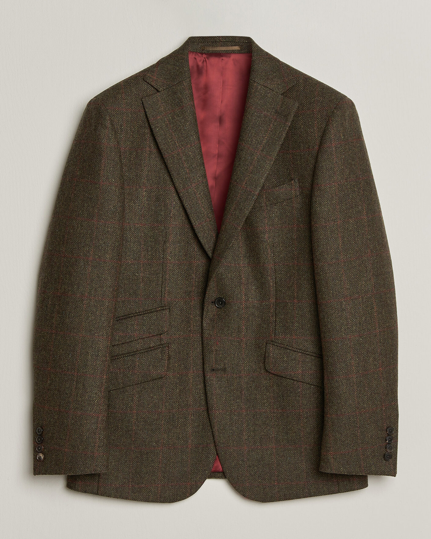 Men | Blazers | Walker Slater | Edward Lambswool Windowpane Blazer Green