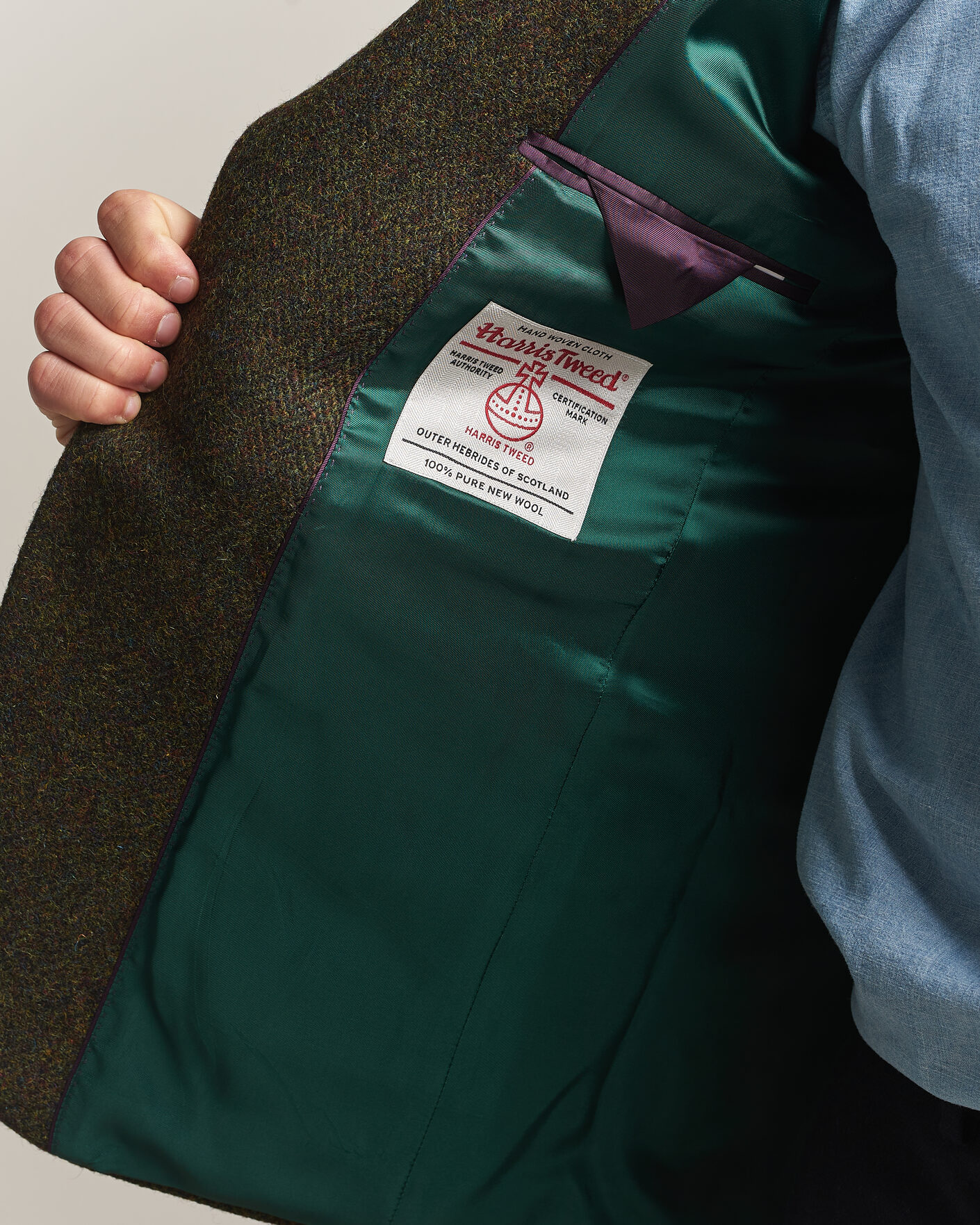 Men | Blazers | Walker Slater | Edward Harris Tweed Herringbone Blazer Green