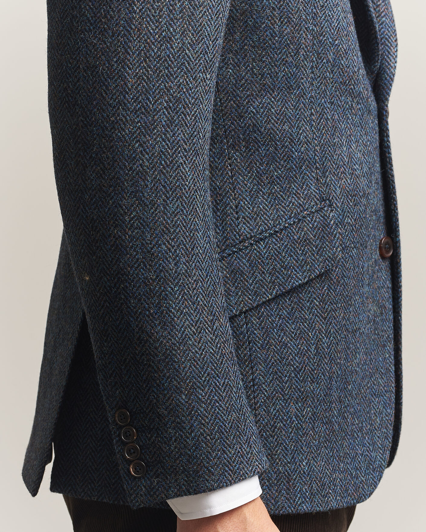 Men | Blazers | Walker Slater | Edward Harris Tweed Herringbone Blazer Navy