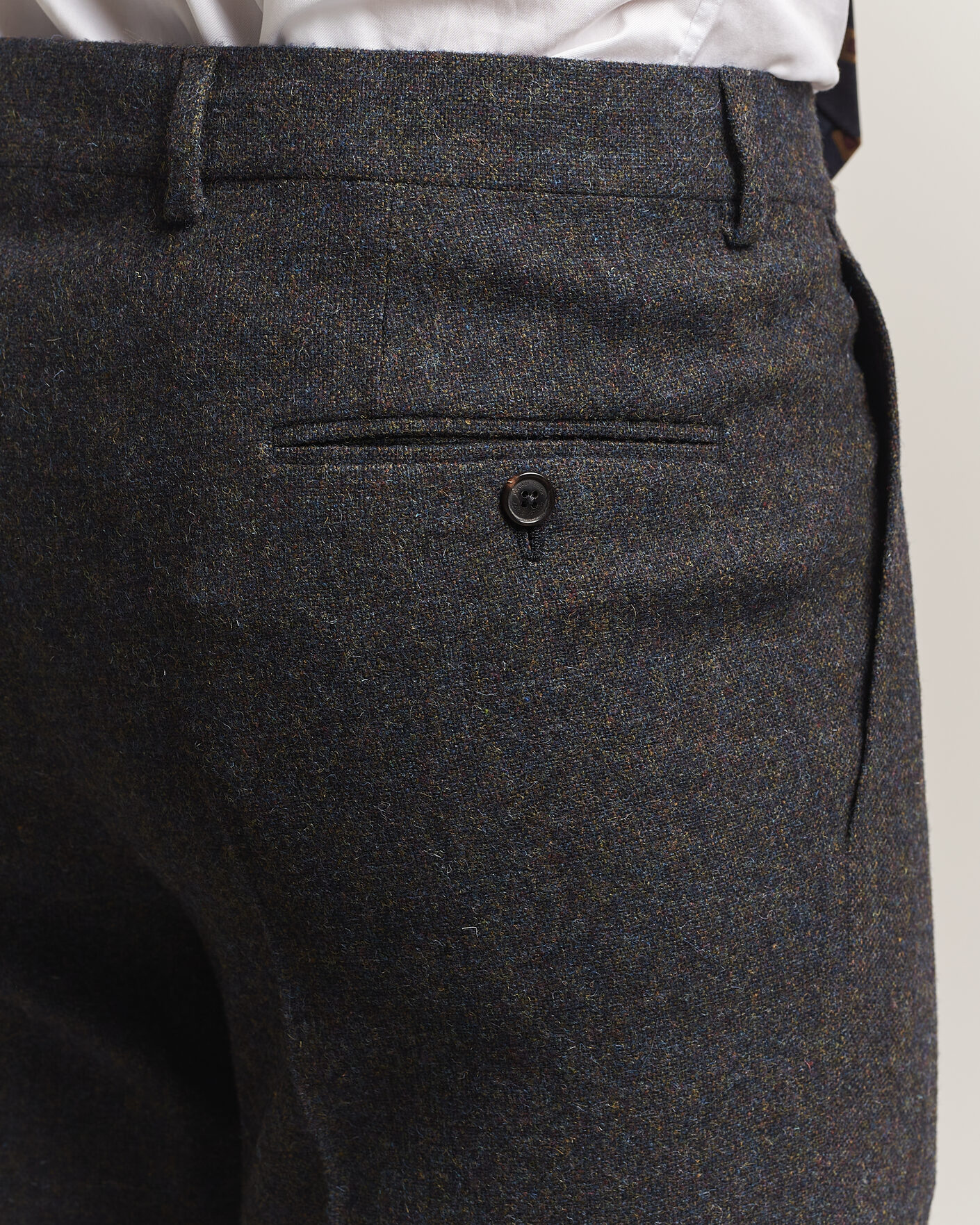 Men | Trousers | Walker Slater | Edward Shetland Wool Donegal Trousers Navy