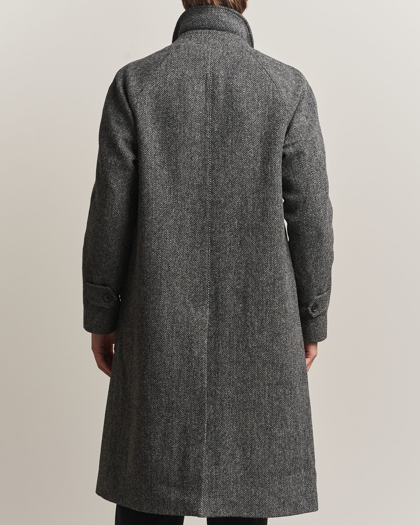 Men | Coats & Jackets | Walker Slater | Sherlock Harris Tweed Herringbone Coat Charcoal