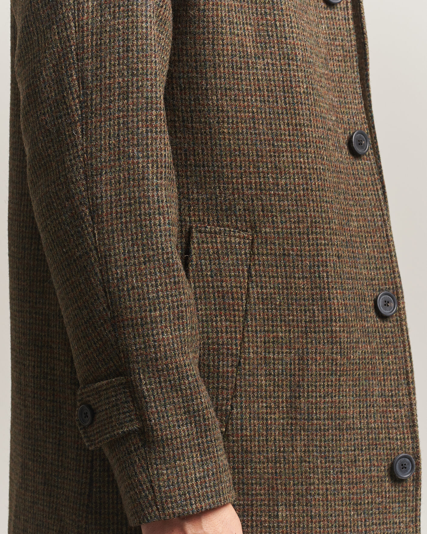 Men | Coats & Jackets | Walker Slater | Sherlock Harris Tweed Microcheck Coat Amber Brown