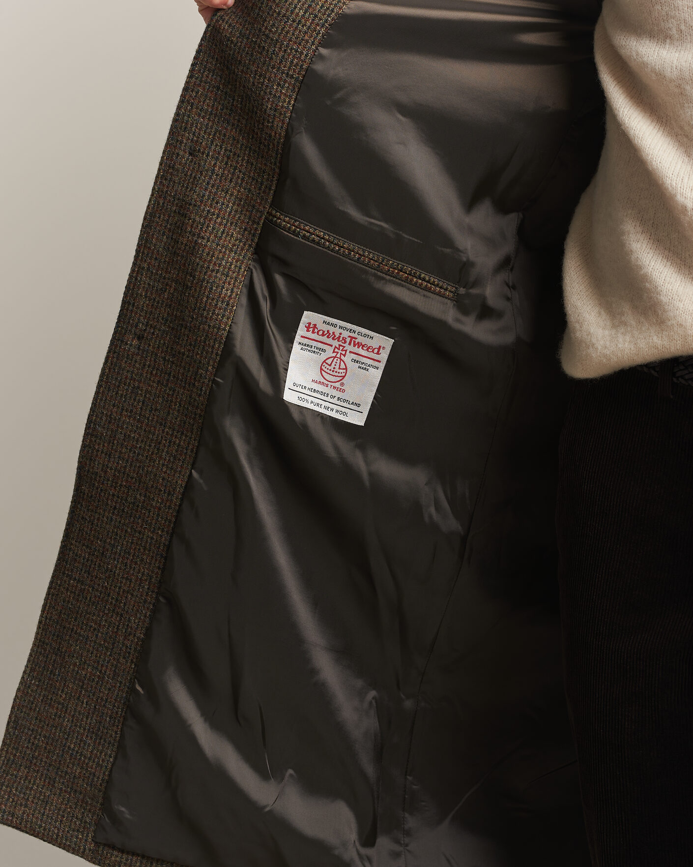 Men | Coats & Jackets | Walker Slater | Sherlock Harris Tweed Microcheck Coat Amber Brown
