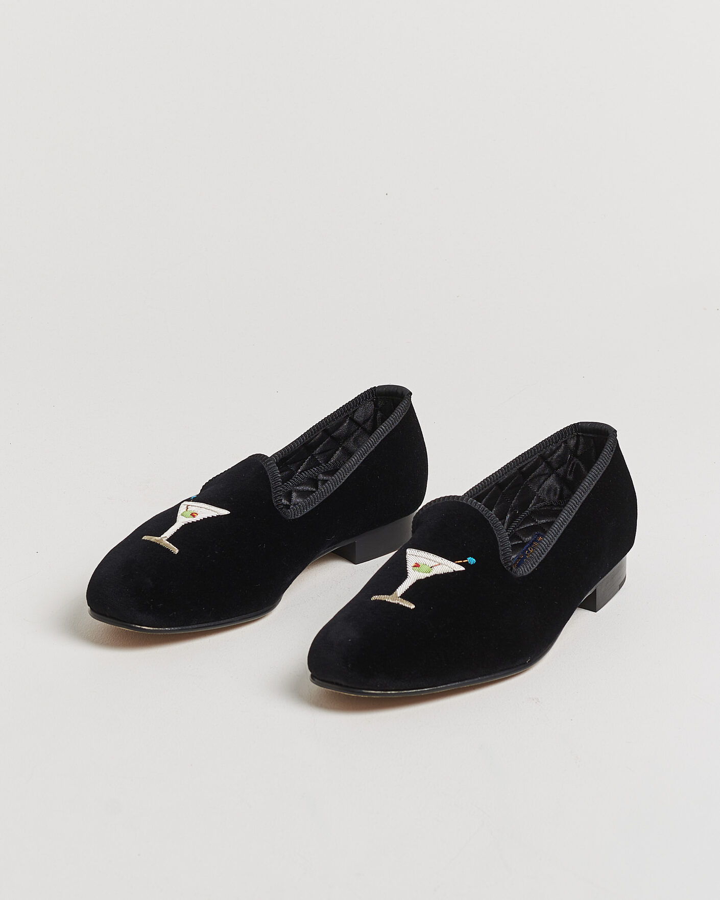 Men | Loafers | Bowhill & Elliott | Martini Venetian Pump Black Velvet