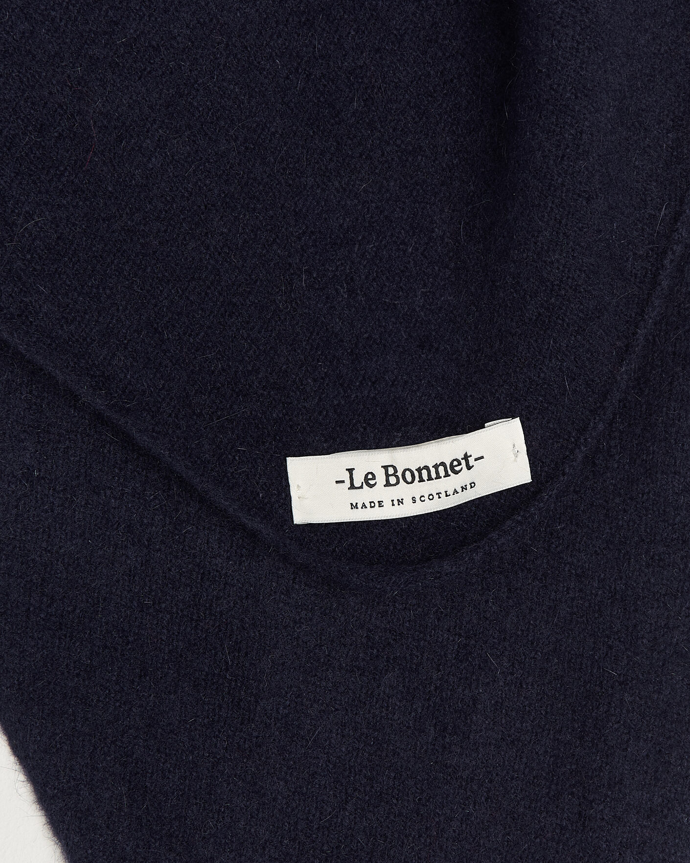 Men | Dress Scarves | Le Bonnet | Lambswool/Caregora Bandana Midnight