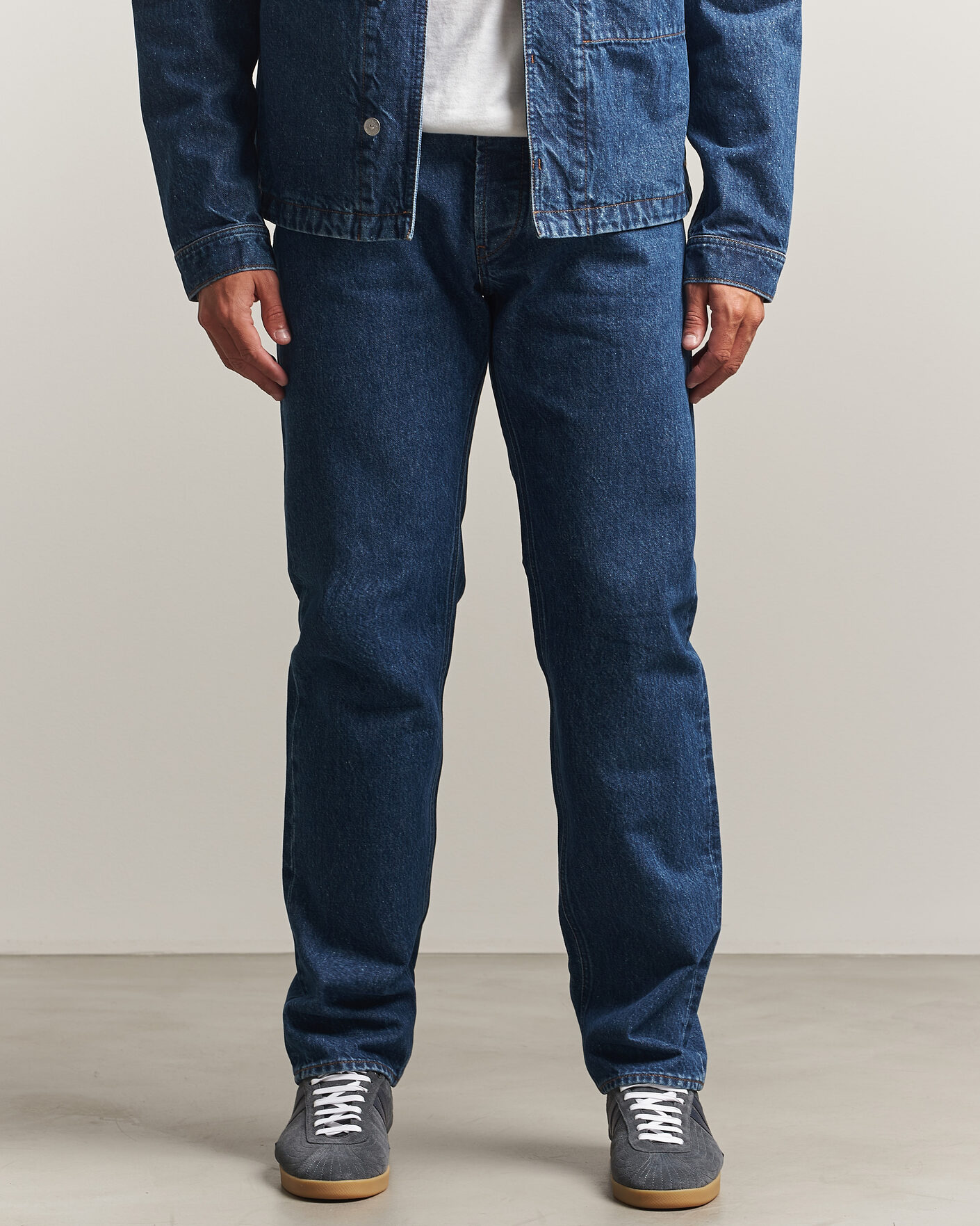 Men | Jeans | Stone Island | Regular Straight Fit Indigo Jeans Blue Medium Wash