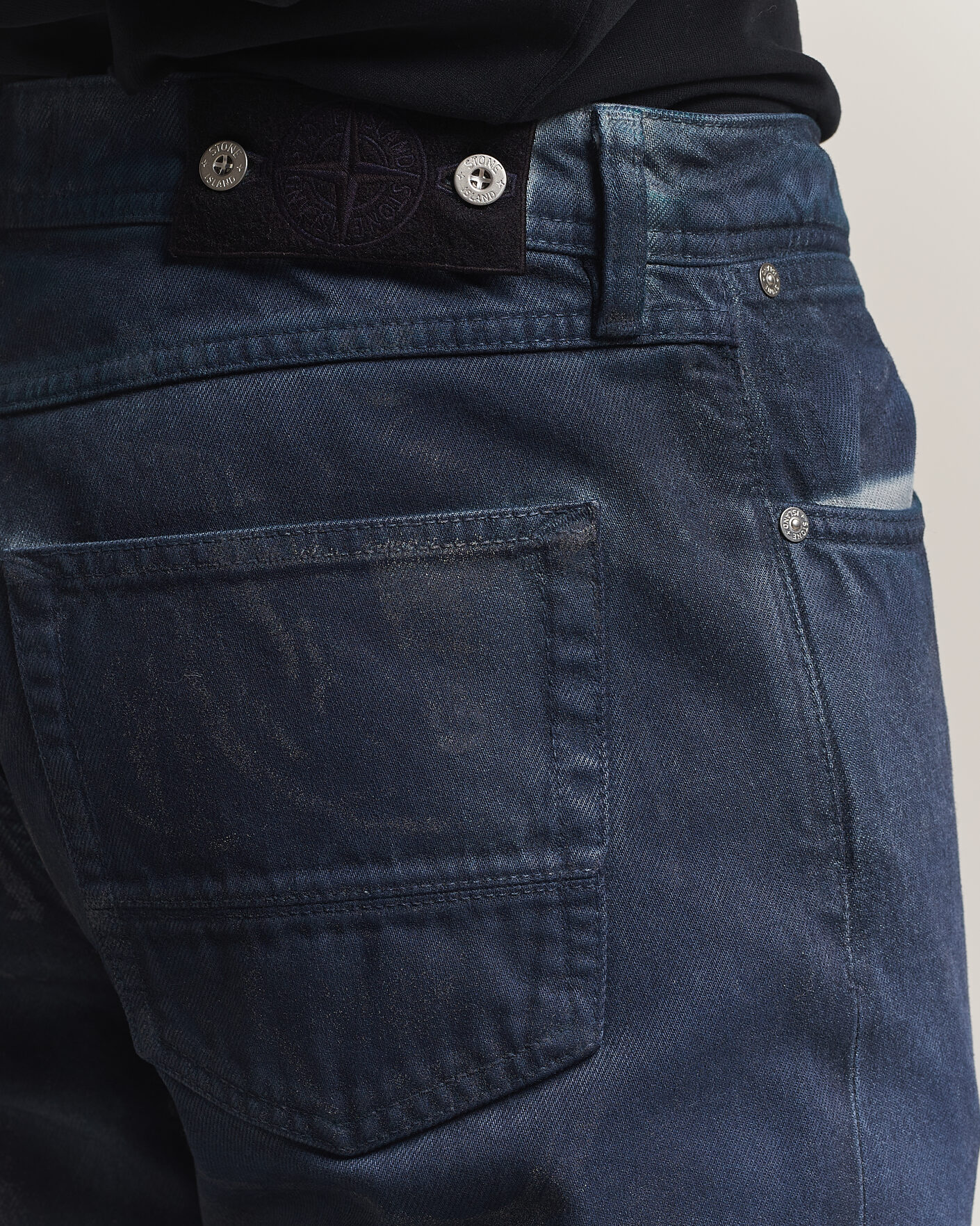 Men | Jeans | Stone Island | Hand Sprayed Reflective Bull Denim Jeans Slate Blue