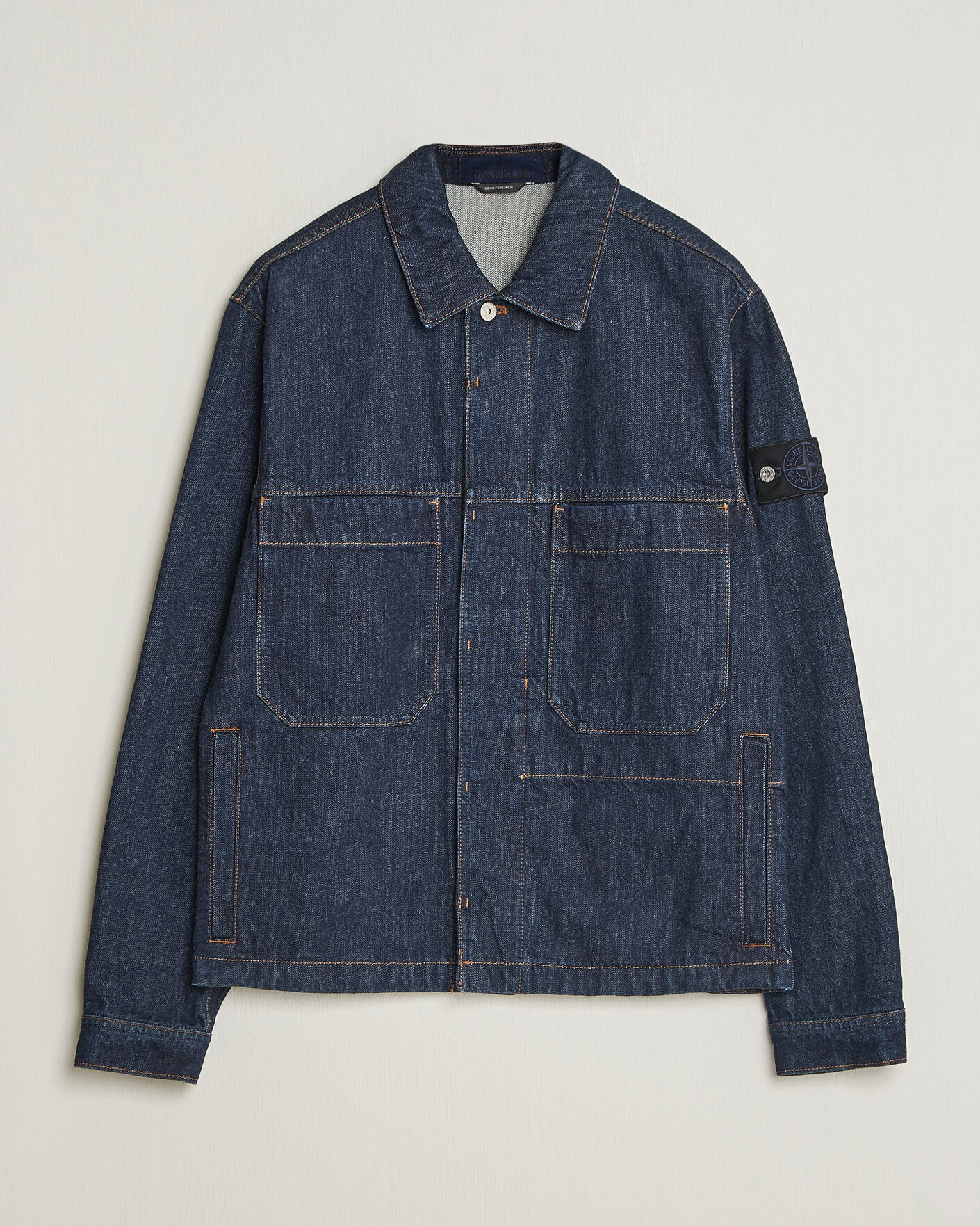 Men | Coats & Jackets | Stone Island | Indigo Denim Coach Jacket Blue Rinse