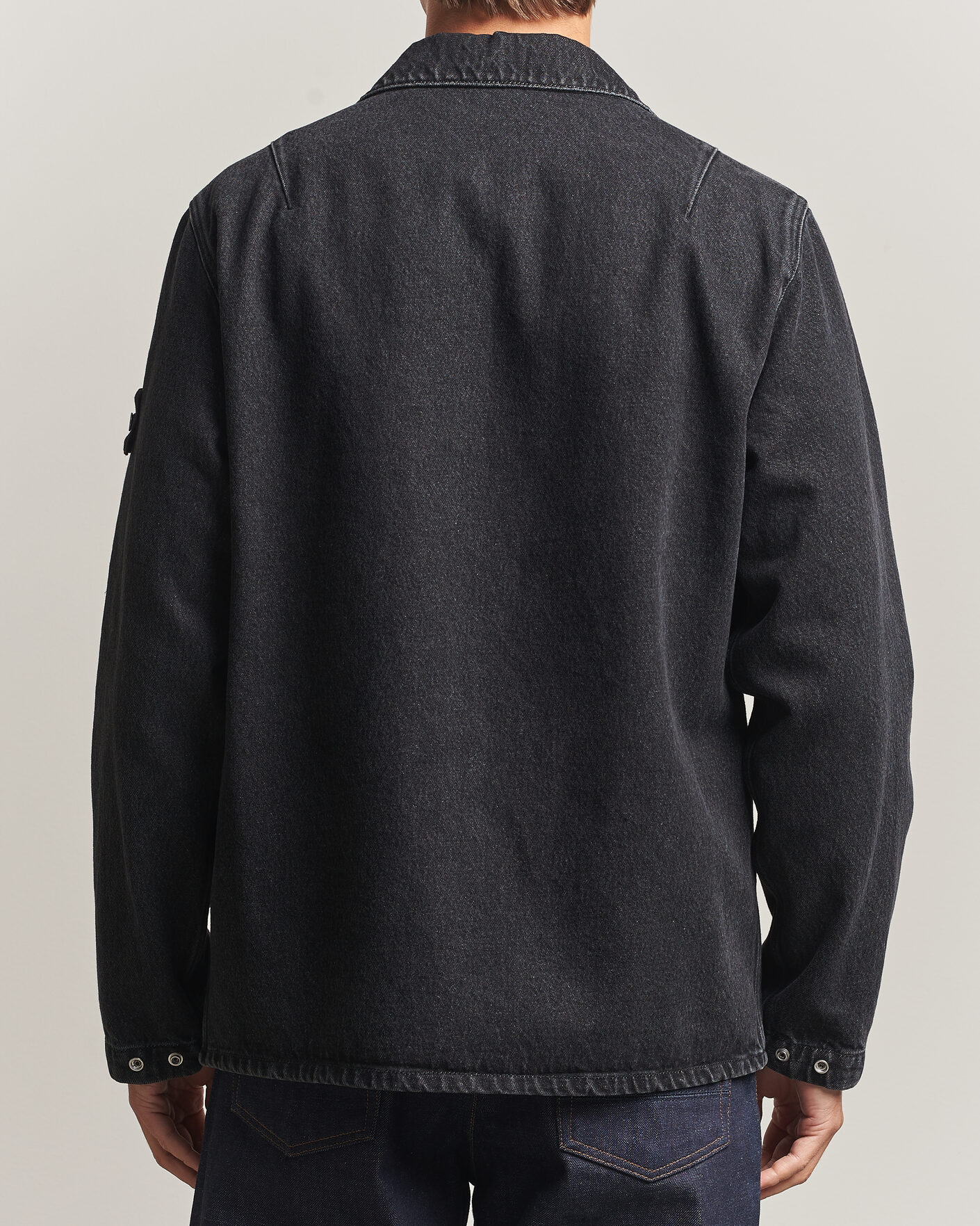 Men | Shirts | Stone Island | Denim Overshirt Black Medium Wash