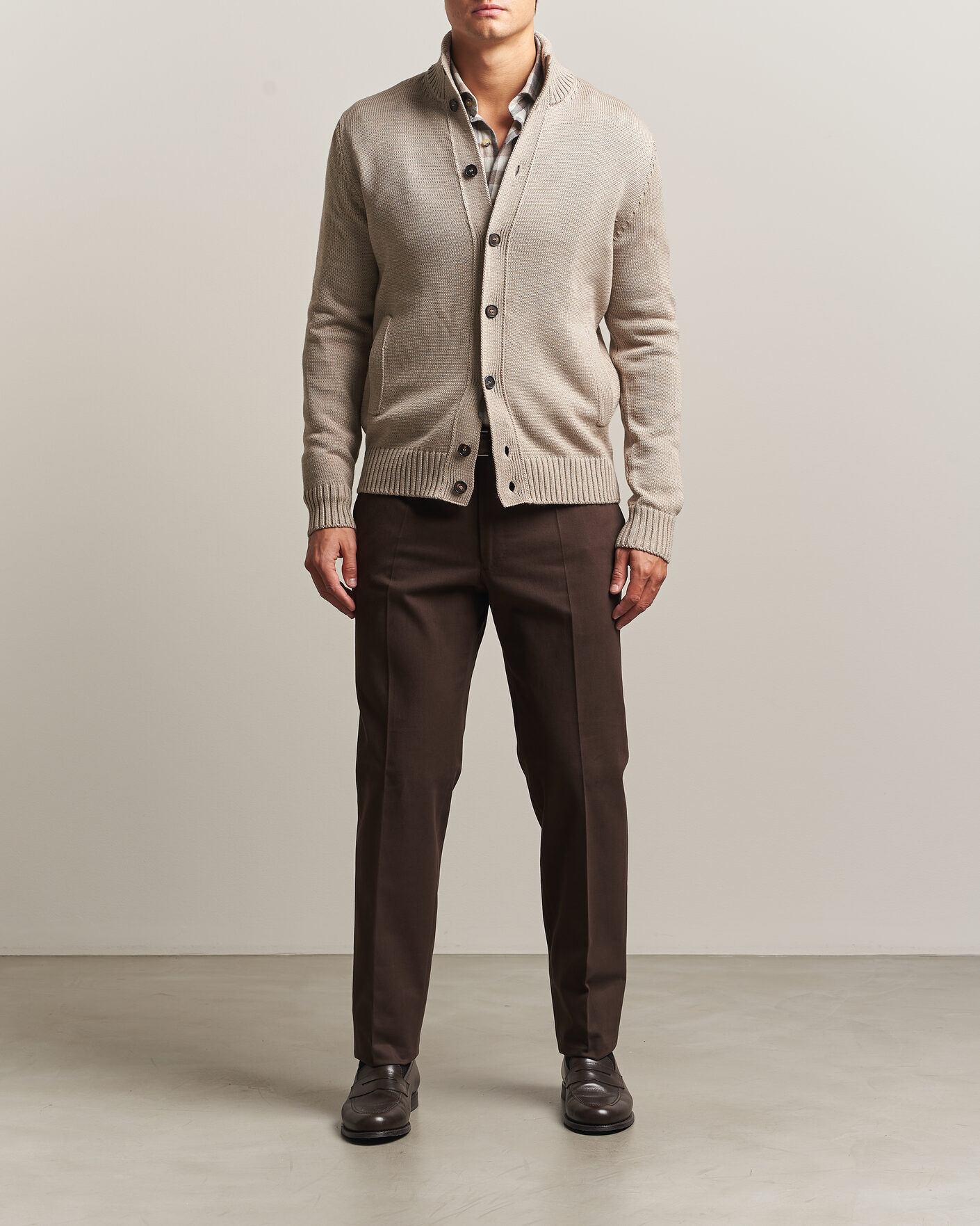 Men | Sweaters & Knitwear | Zanone | Virgin Merino Wool Chioto Beige