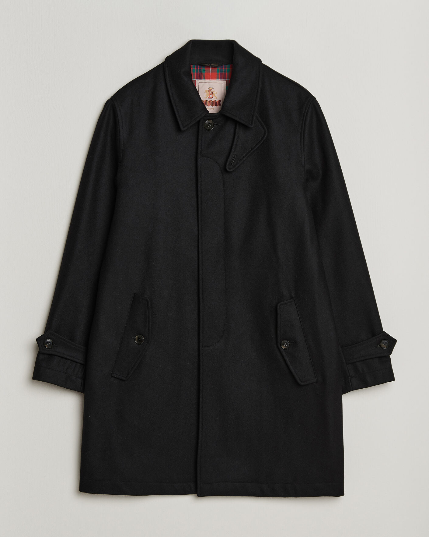 Men | Coats & Jackets | Baracuta | G10 Melton Wool Coat Black