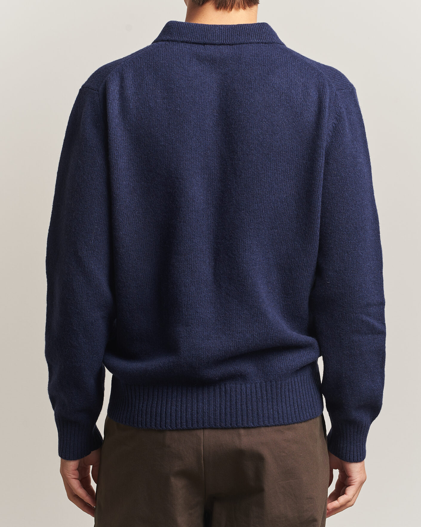 Men | Sweaters & Knitwear | Baracuta | Shetland Polo Navy