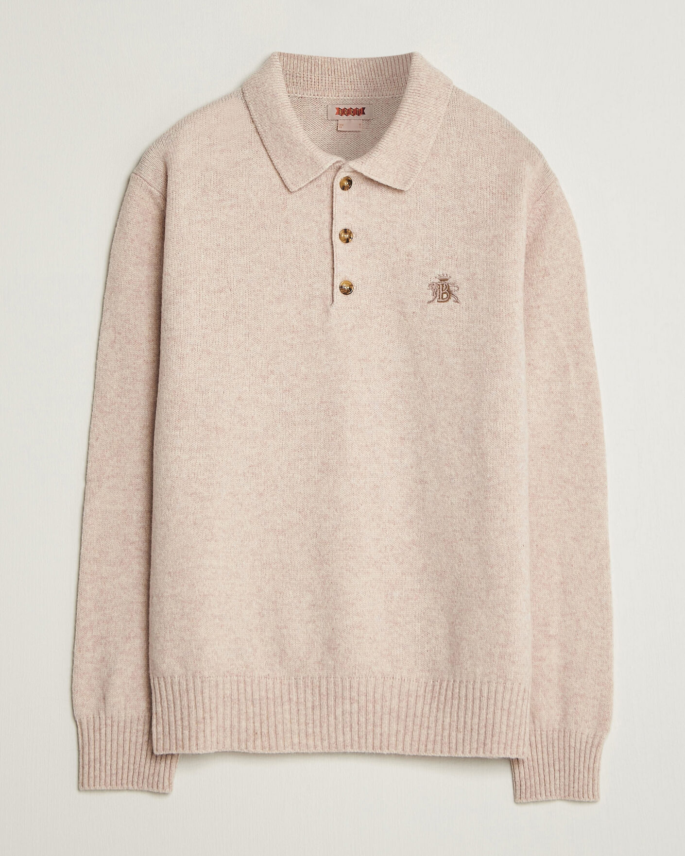 Men | Sweaters & Knitwear | Baracuta | Shetland Polo Antique White