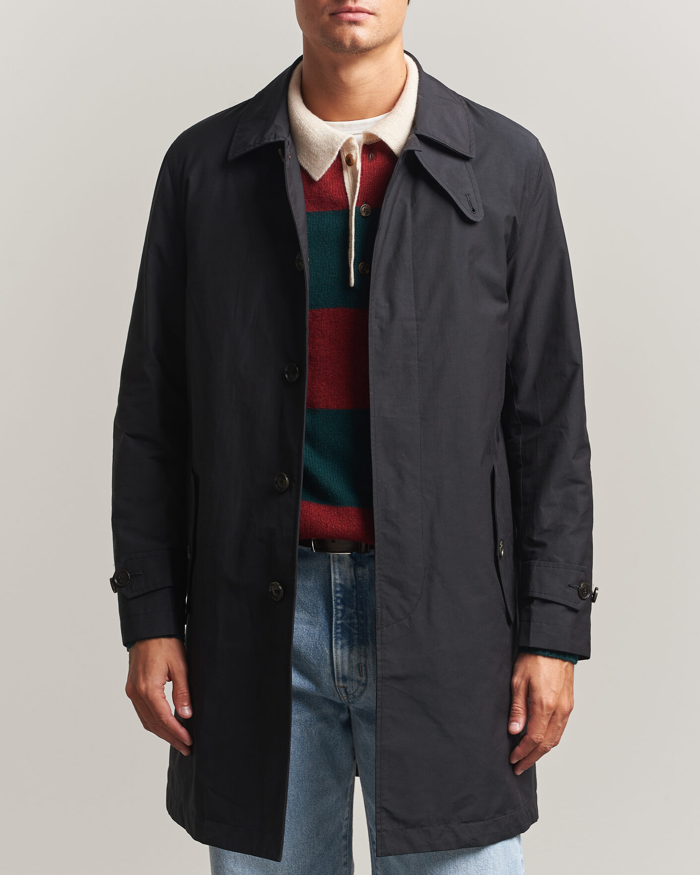 Men | Coats & Jackets | Baracuta | G10 Detachable Cloth Coat Dark Navy
