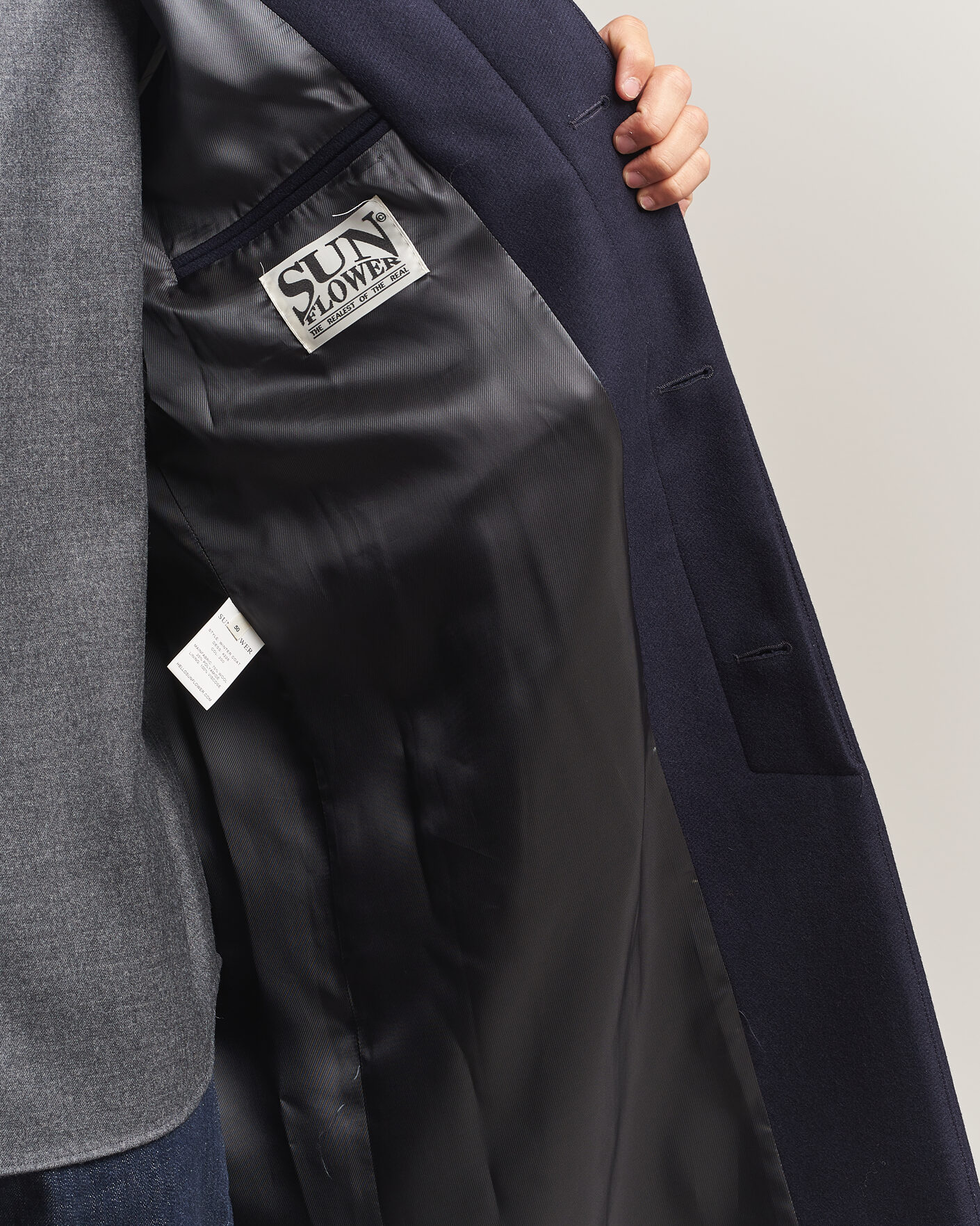 Men | Coats & Jackets | Sunflower | Wool Blend Winter Coat Navy