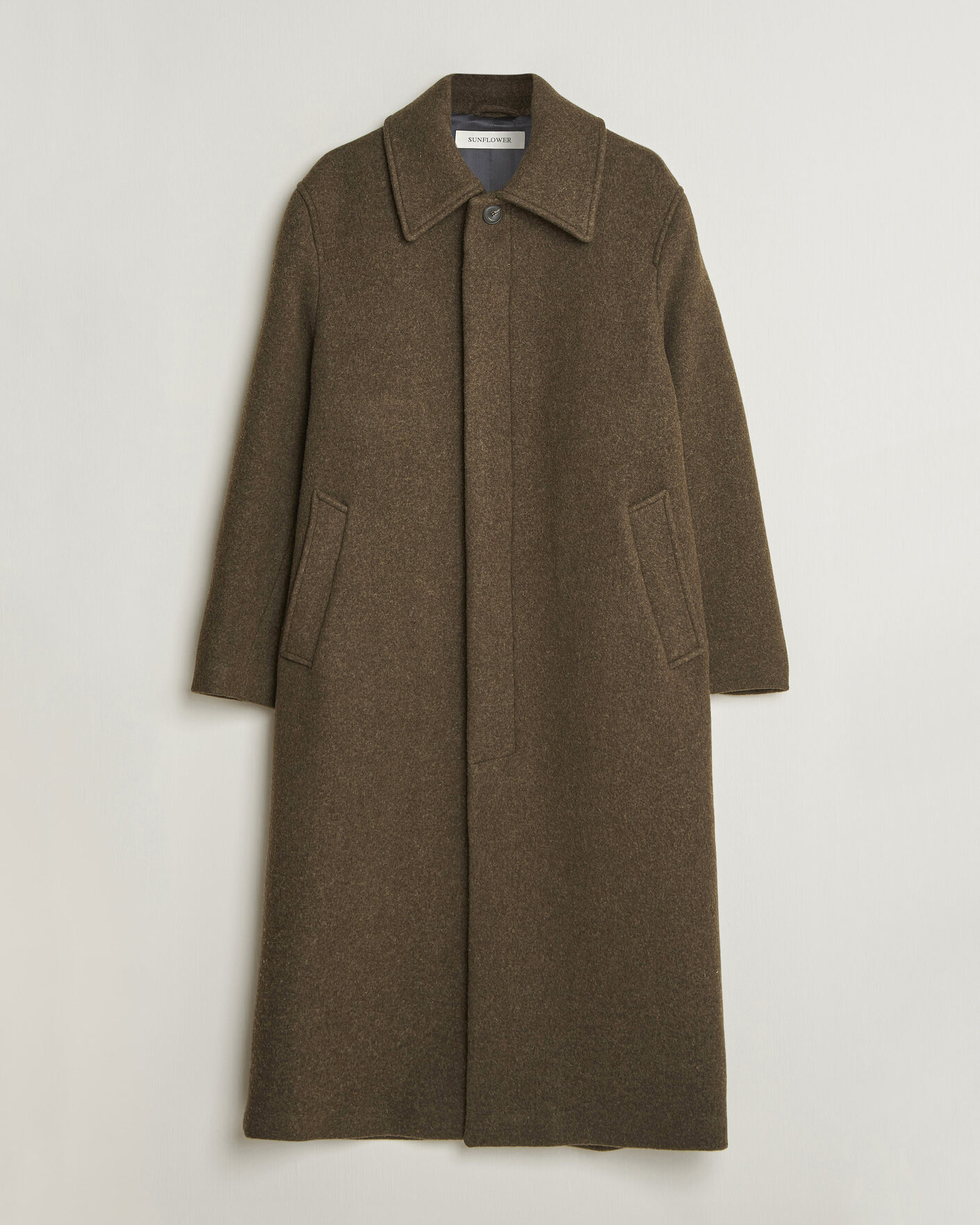 Men | Coats & Jackets | Sunflower | Wool Blend Winter Coat Green Moss