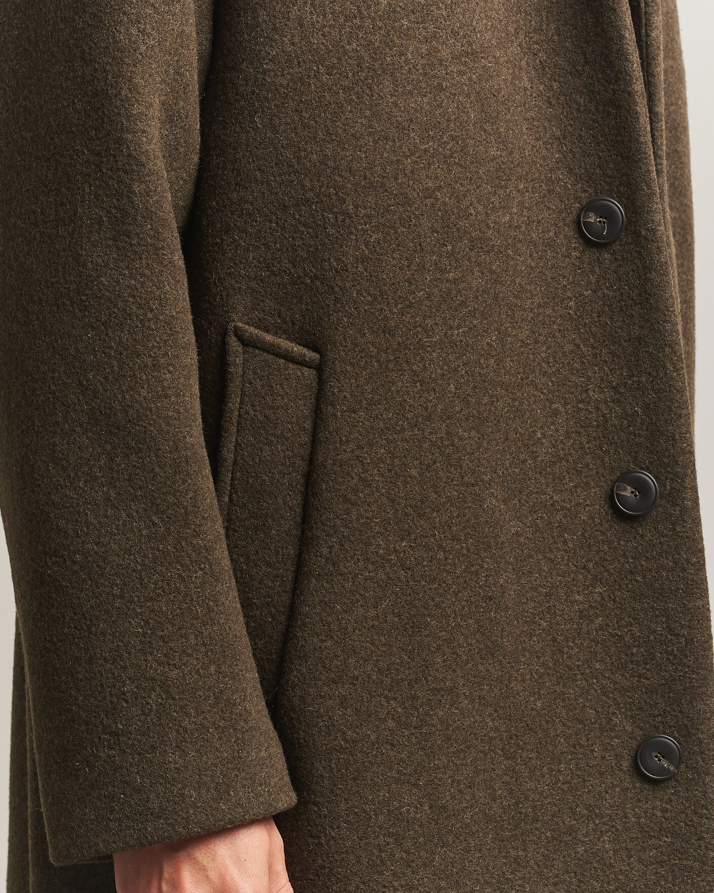 Men | Coats & Jackets | Sunflower | Wool Blend Winter Coat Green Moss