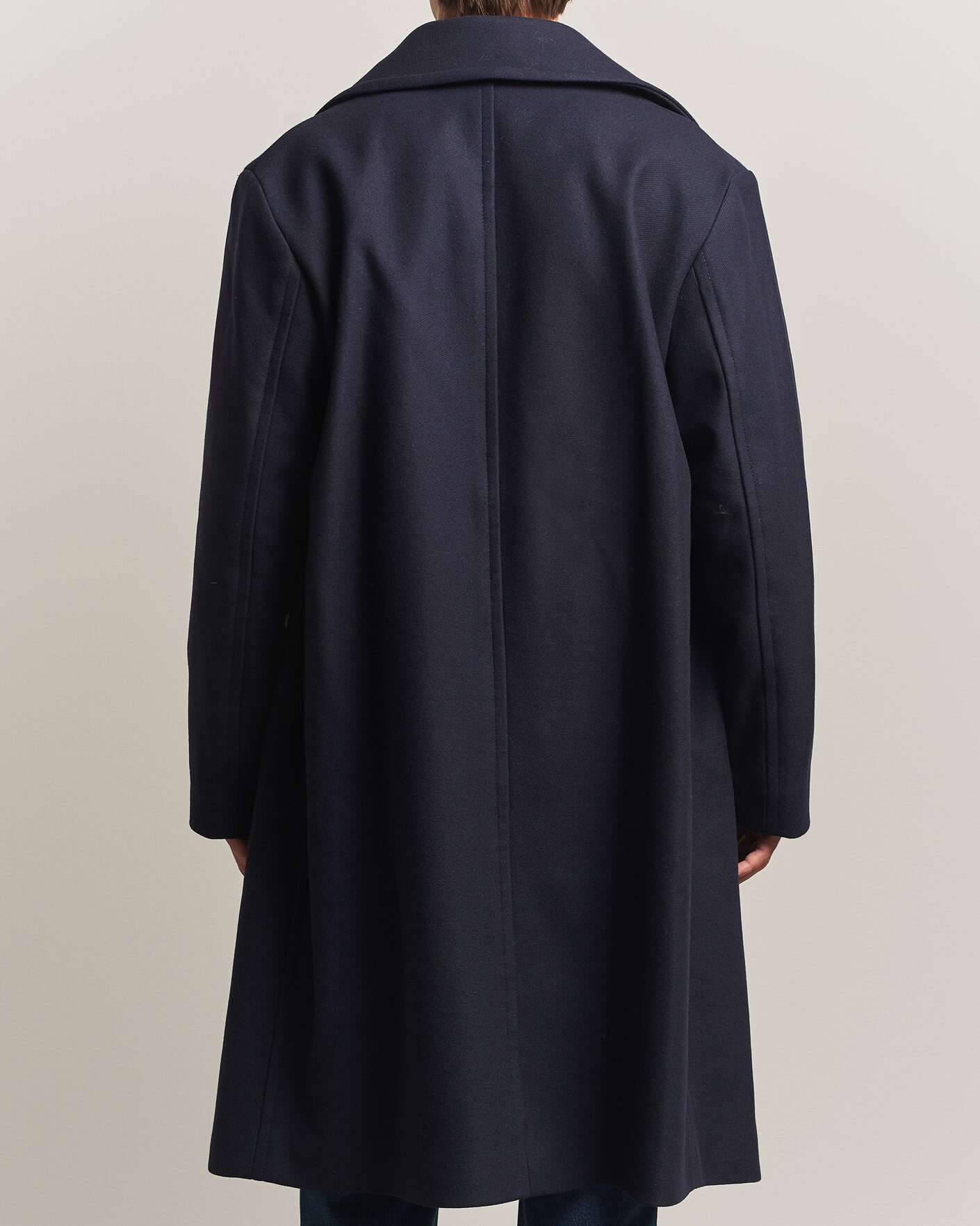 Men | Coats & Jackets | Sunflower | Double Breasted Wool Blend Coat Navy