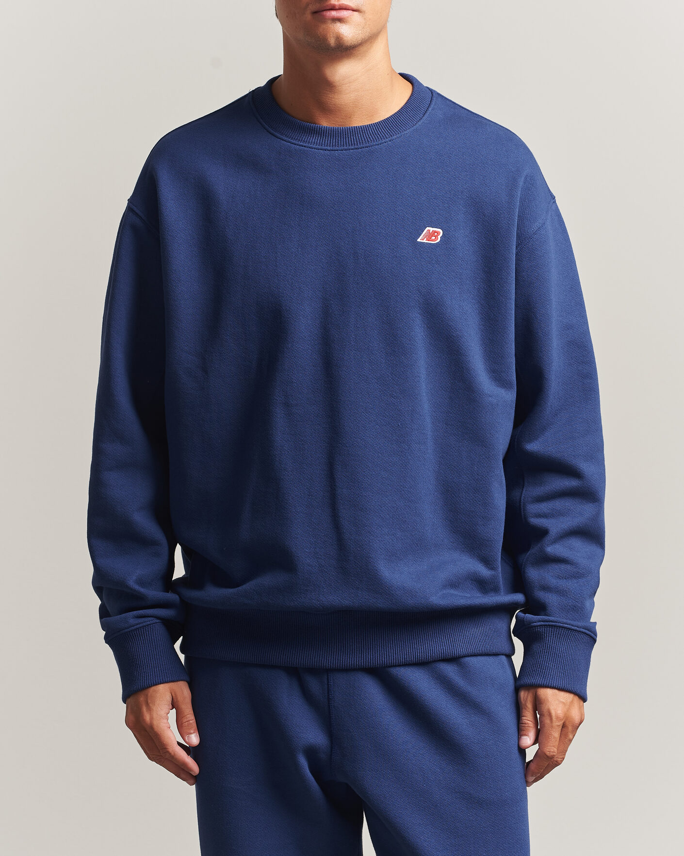 Men | Sweaters & Knitwear | New Balance Made In US & UK | New Balance Made in Made In USA Core Sweatshirt Blue Oyster