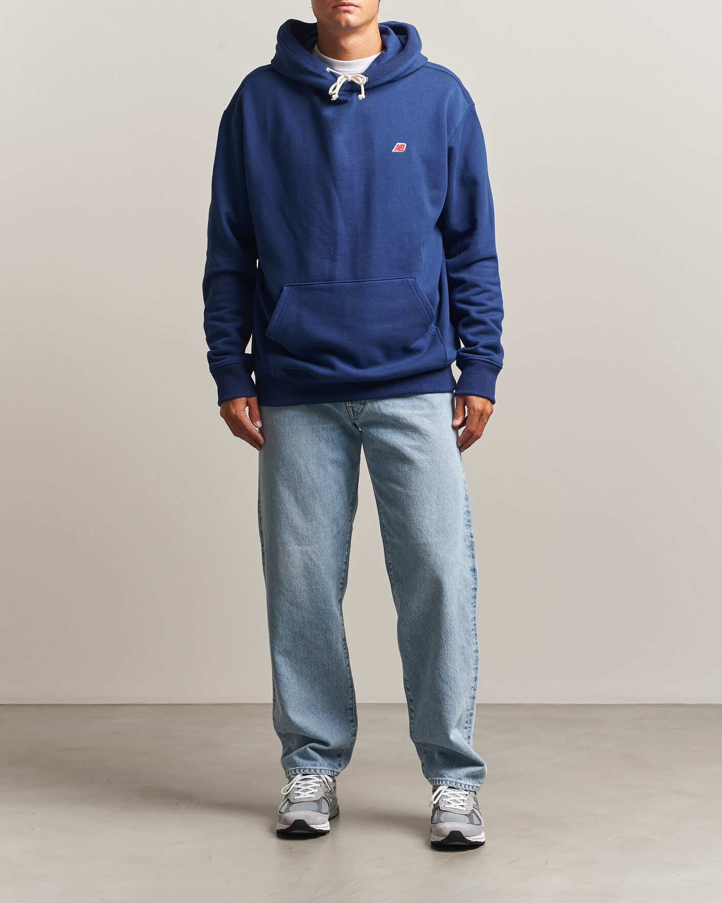 Men | Sweaters & Knitwear | New Balance Made In US & UK | New Balance Made in Made In USA Core Hoodie Blue Oyster