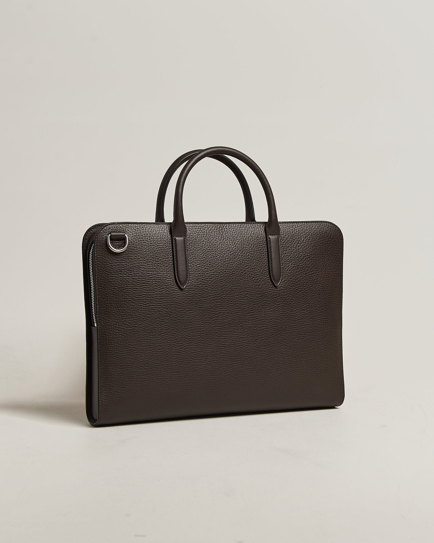 ルミスパ Smythson Ludlow Large Briefcase with Zip Front Dark Taupe at