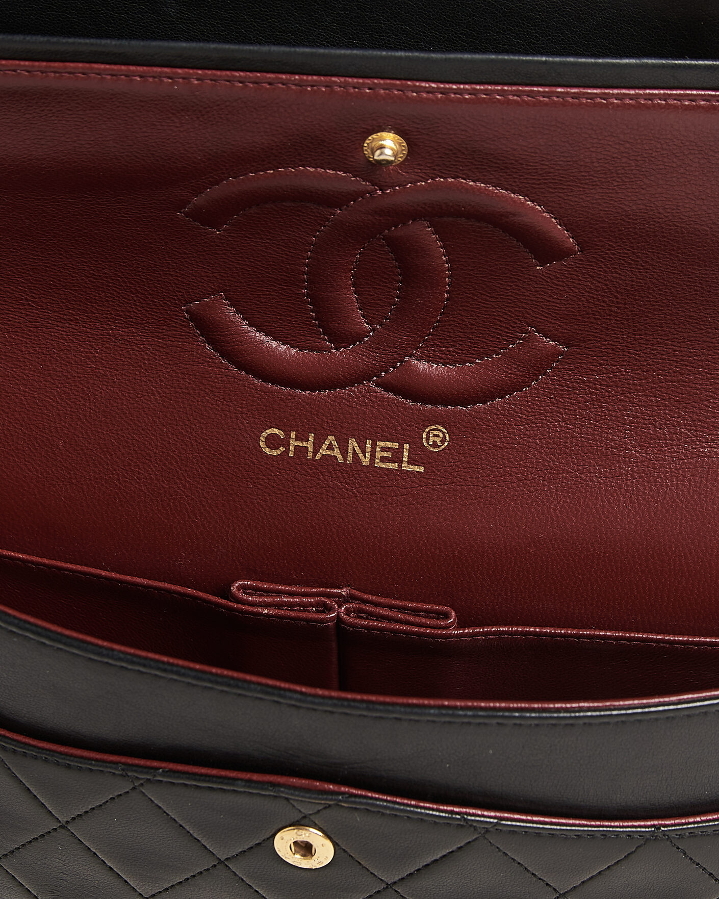 Men | Pre-Owned & Vintage Bags | Chanel Pre-Owned | Classic Medium Double Flap Bag Lambskin Black